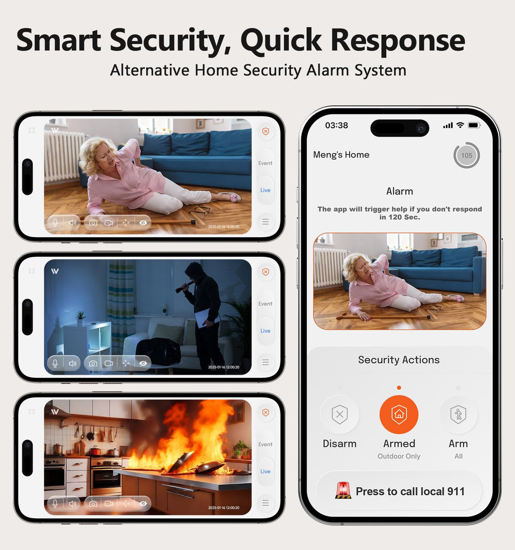 Gyliziex 2K Indoor Security Robot Camera with WiFi