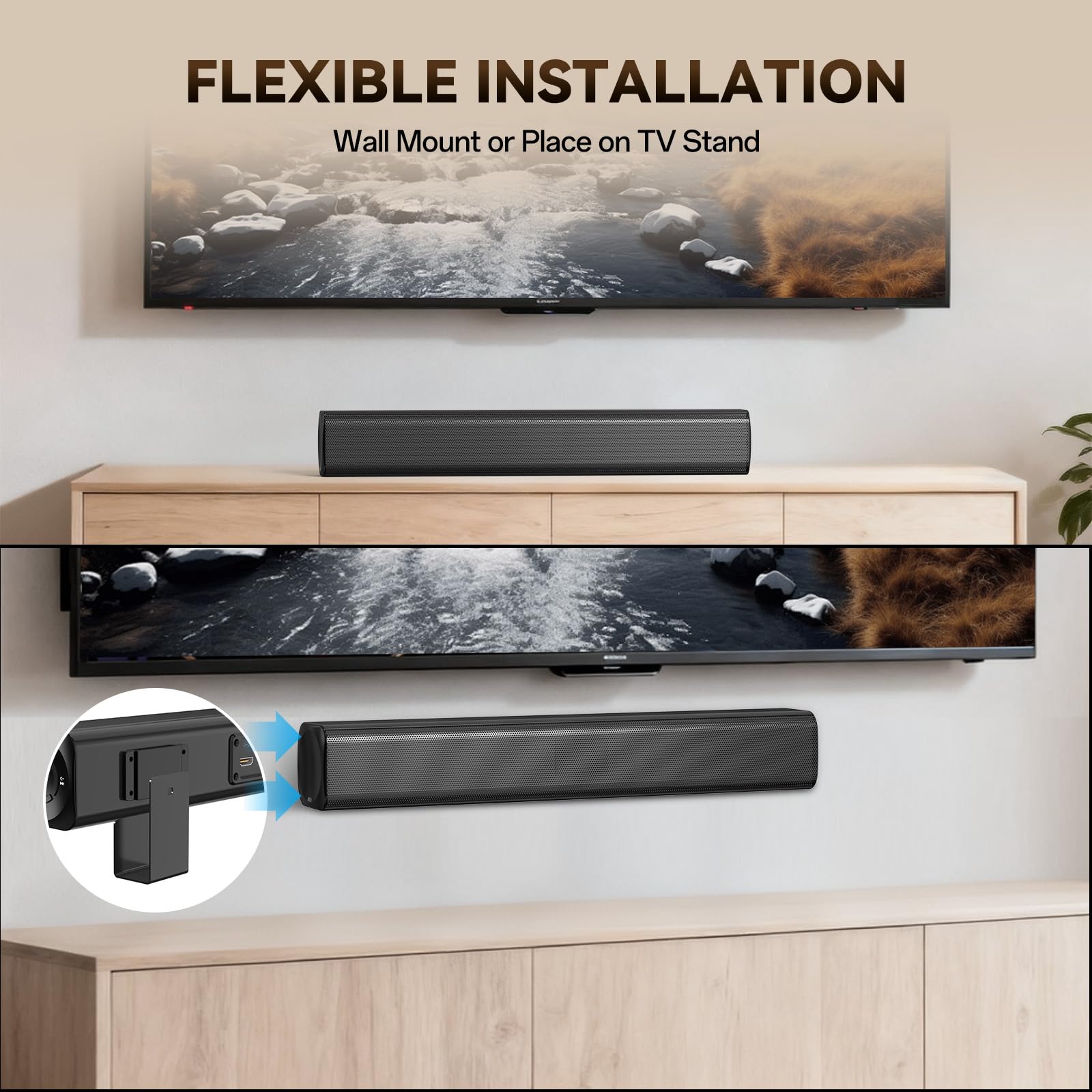 Barra de sonido MA90 3.1.2 Dolby Atmos con subwoofer