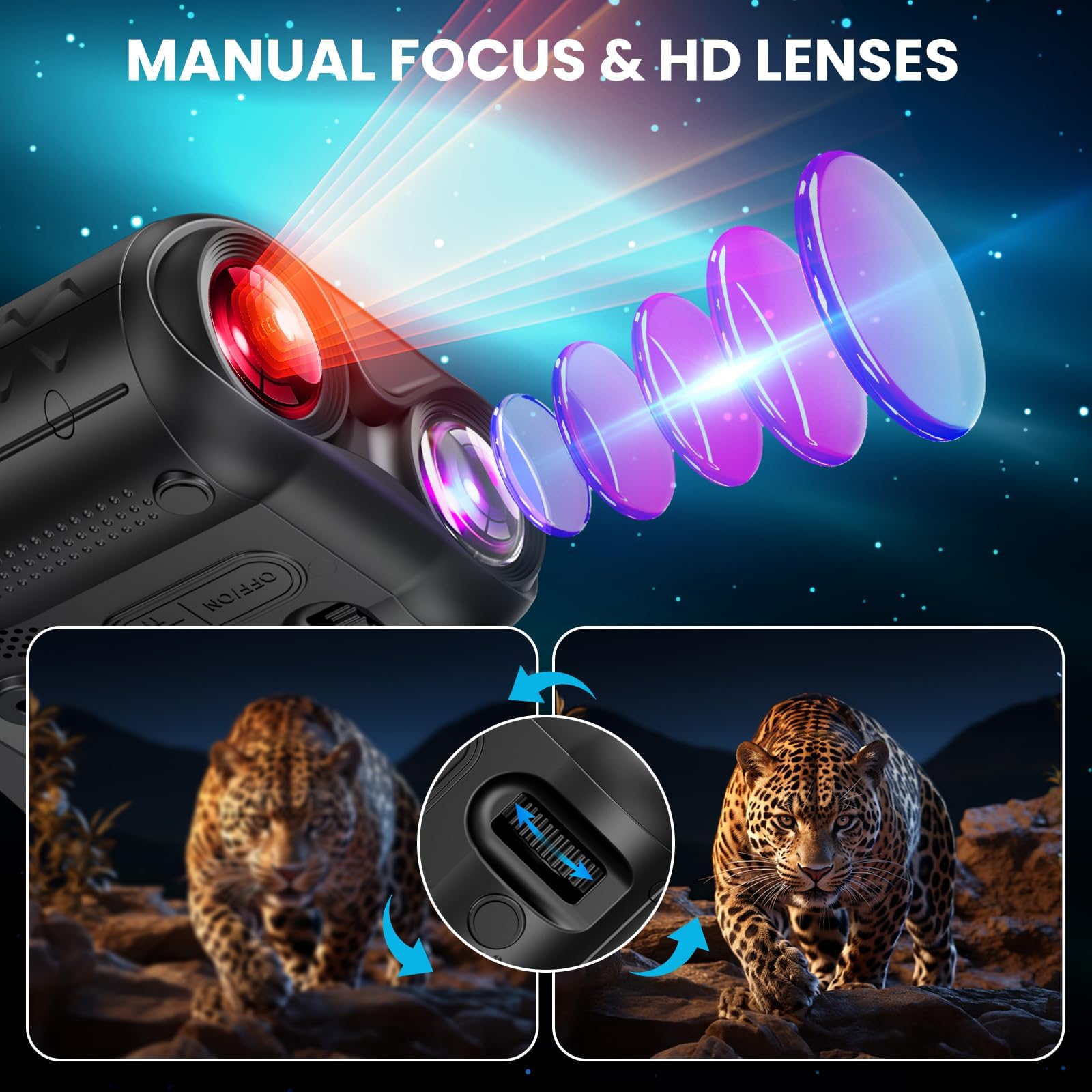 WARMTUYO 4K Night Vision Goggles with HD Display and Infrared