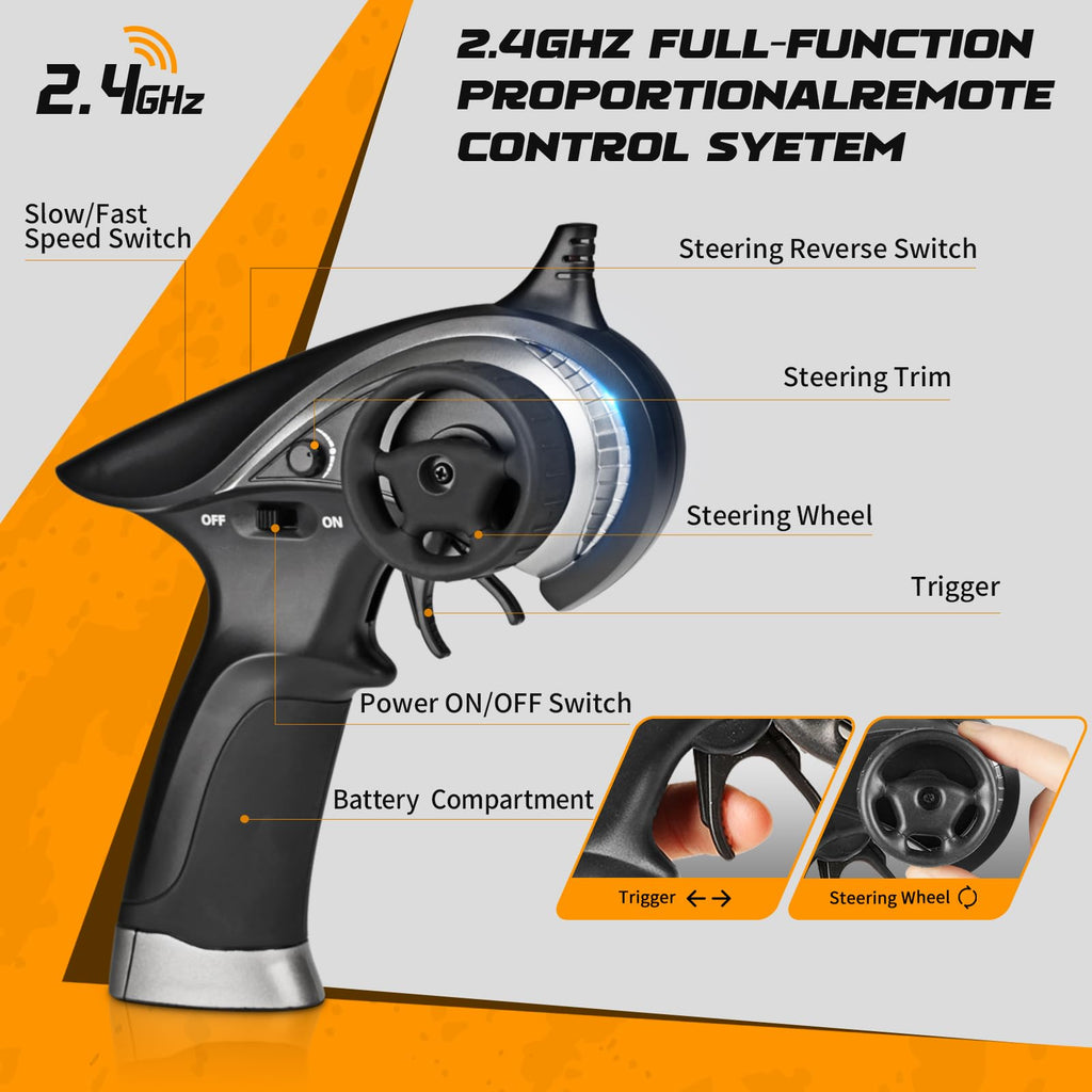 1:18 Scale 4WD RC Monster Truck Off-Road Vehicle 18859