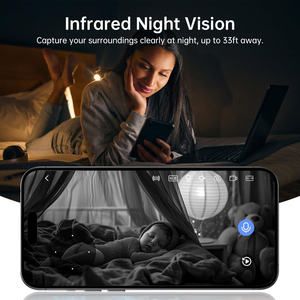 Chpuss Indoor Camera Robot with 2K HD