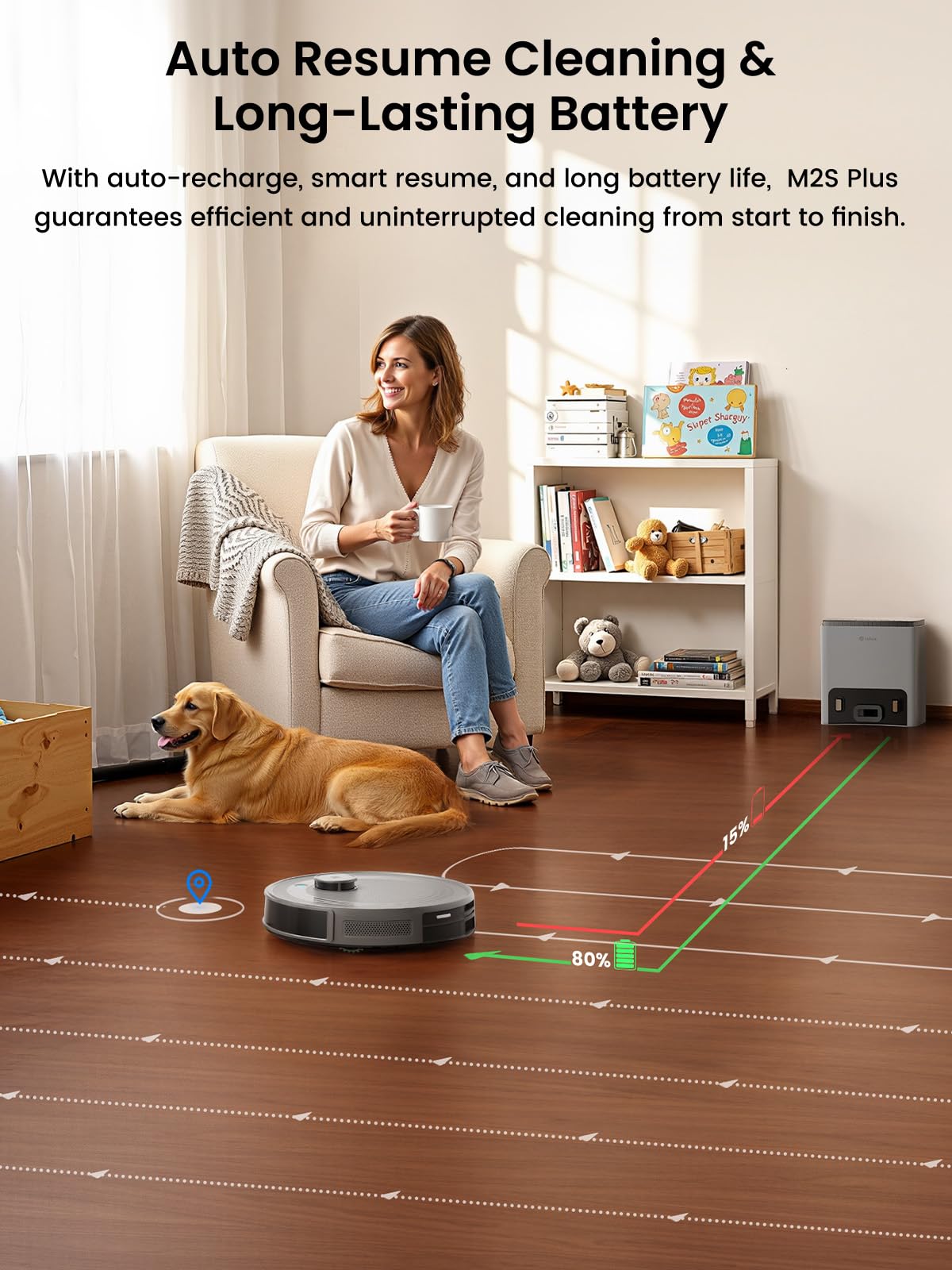 Lefant LiDAR Robot Vacuum and Mop Combo with Self-Emptying Base