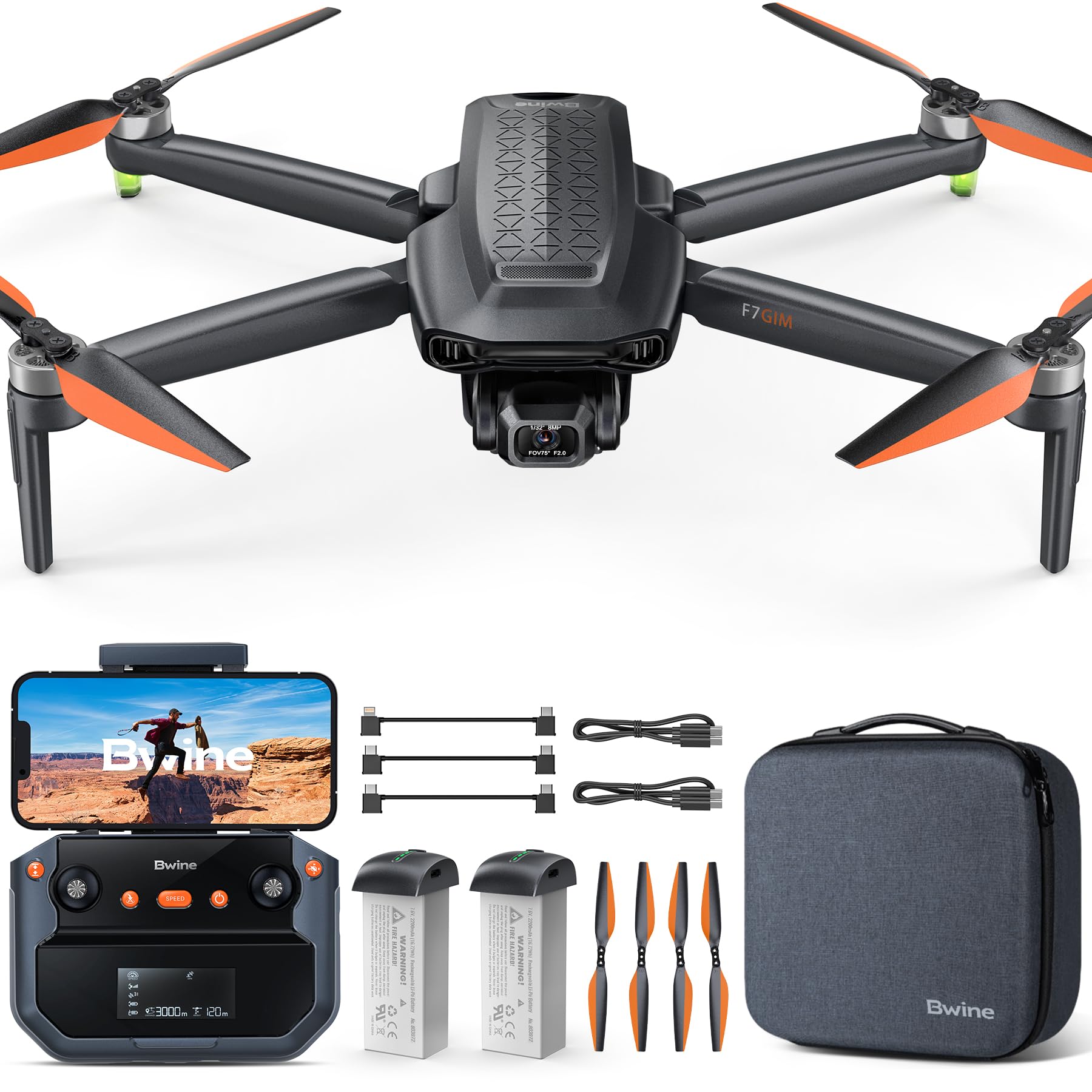 6K-Foto-Drohne mit 3-Achsen-Gimbal und GPS F7GIM