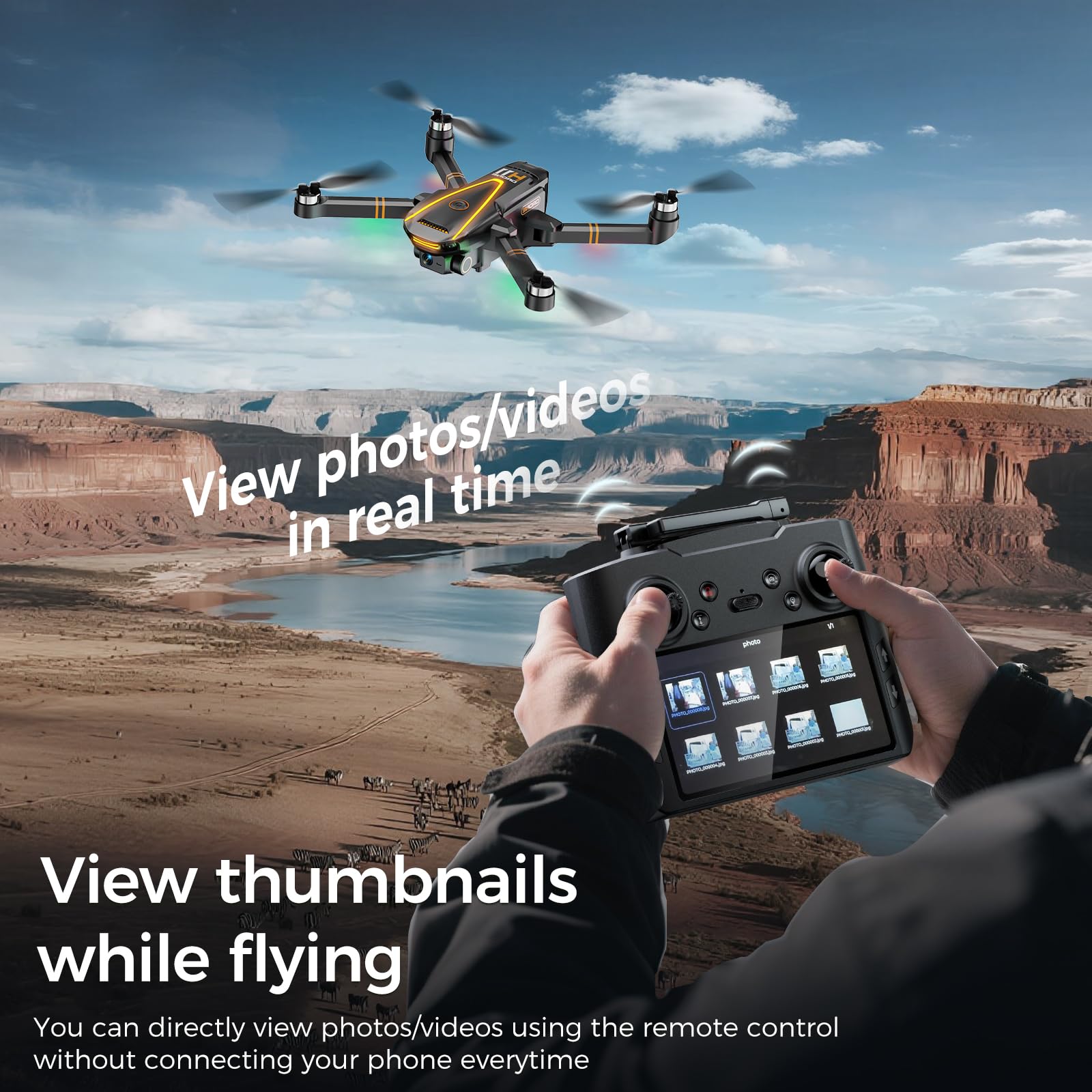 GPS-Drohne mit 4K-Kamera HD-Bildschirm-Controller Acerasoft