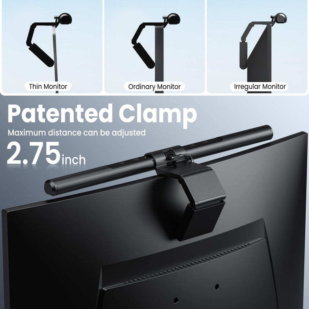 Computer Monitor Lamp with Auto-Dimming and Eye Care