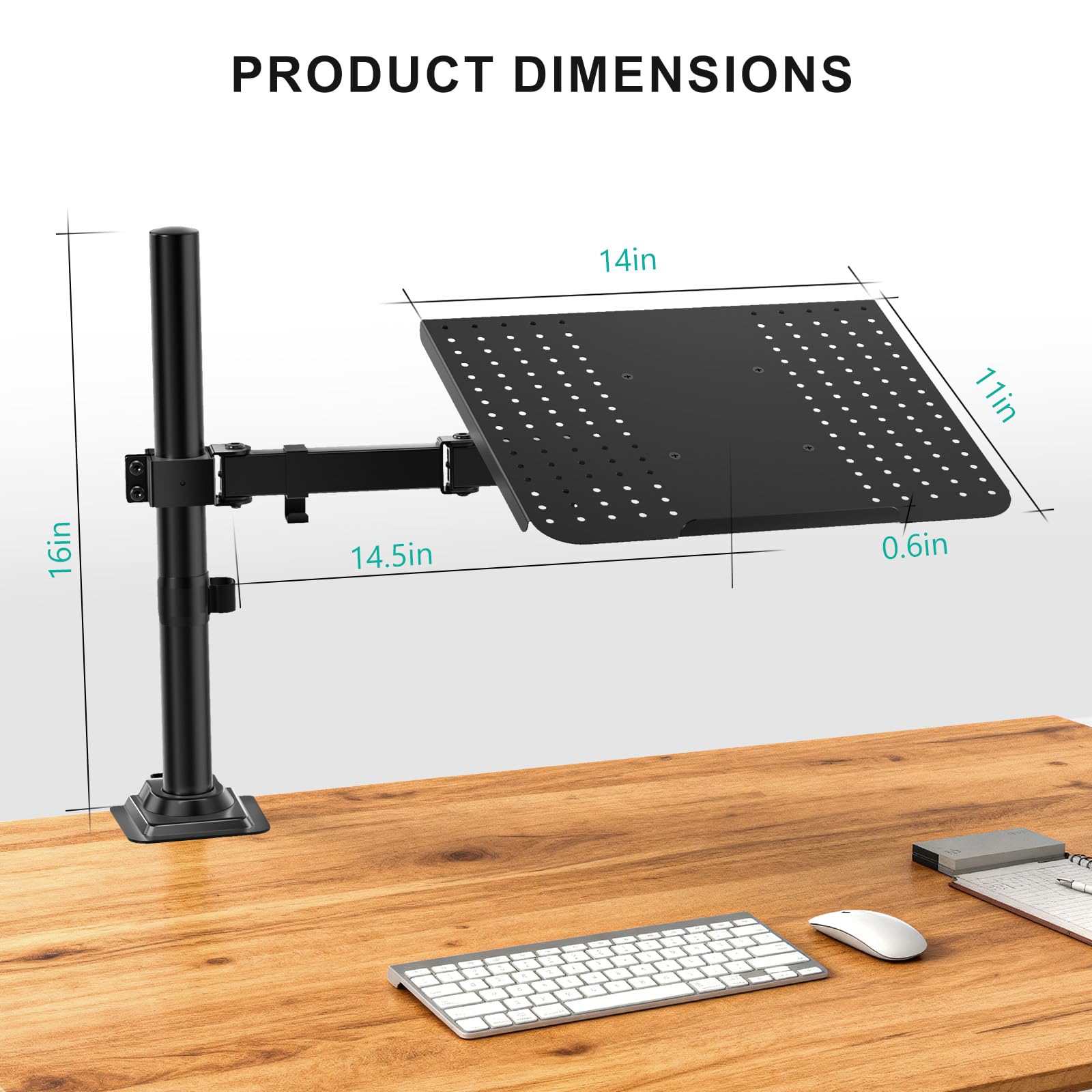 Soporte de escritorio ajustable para portátil de 17", modelo