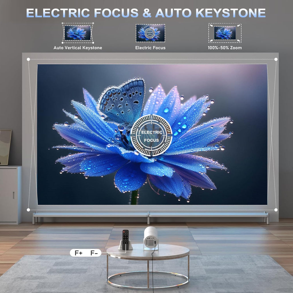 Mini 4K WiFi 6 BT 5.2 Projector HY300