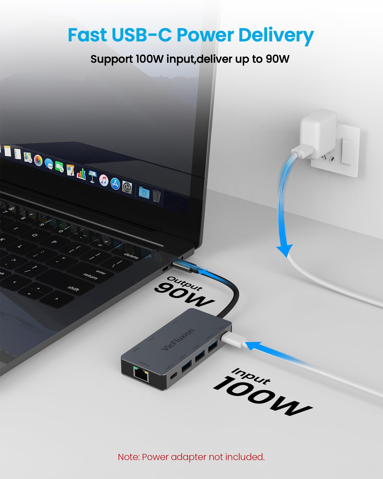 USB C Docking Station Dual Monitor, 9-in-1 USB Hub with 2 HDMI 4K@60HZ, 1×1000Mbps Ethernet, 3× USB 3.0, 1× Type C, 1× PD Charging, 1×3.5mm Audio, Dock for Laptop/Computer/Tablets/Windows