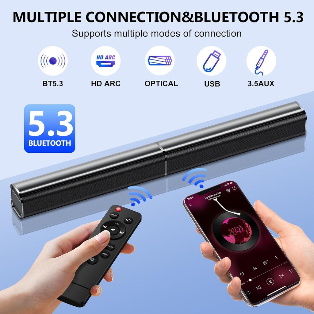 Barra de Sonido Bluetooth de 80W para Smart TV