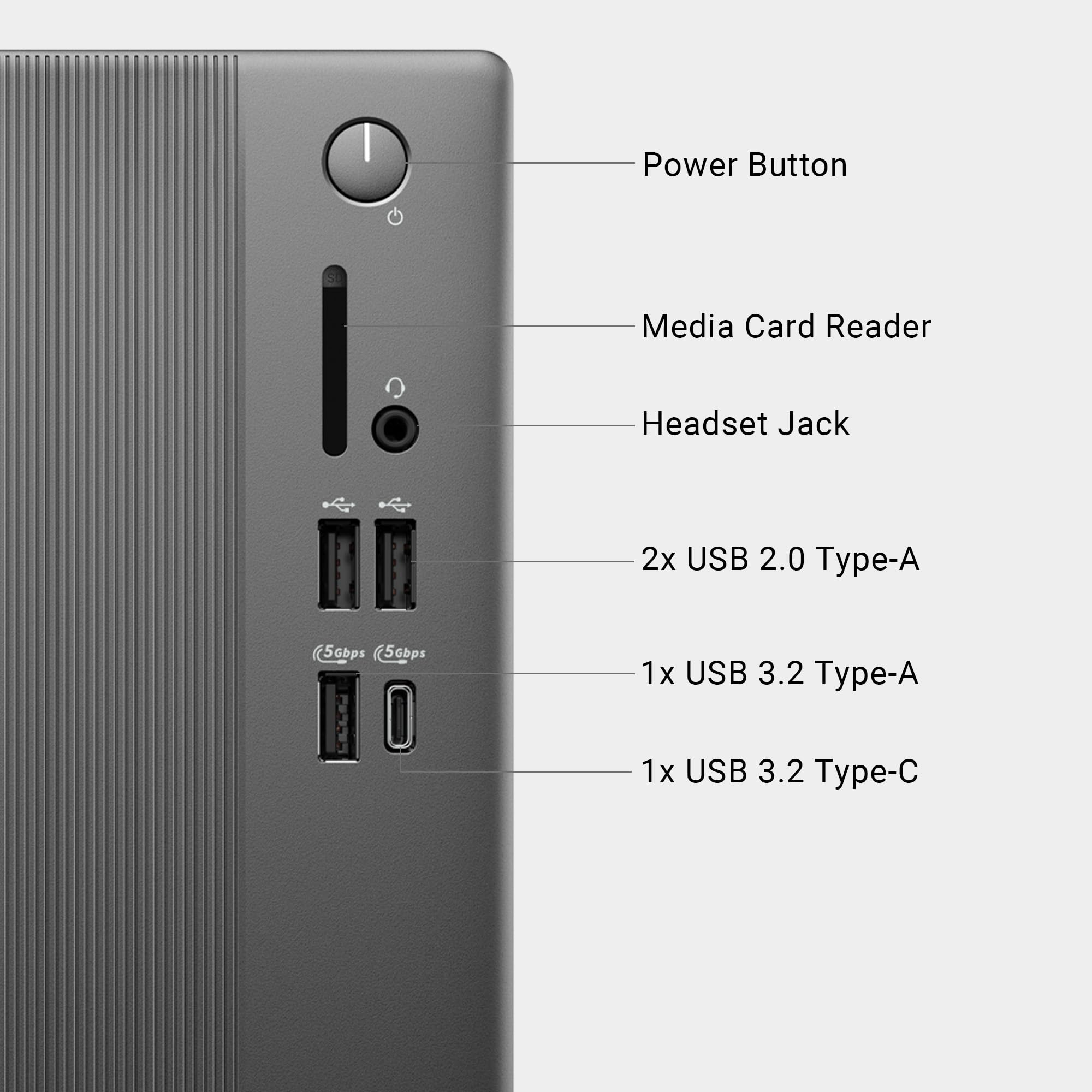 Dell Tower Desktop ECT1250 - Intel Core Ultra 7-265 Processor, UHD Graphics, 32GB Memory, 1TB M.2 SSD, 3.0 SD Card Reader, Wired Keyboard and Mouse, Windows 11 Home, Basic Onsite Service