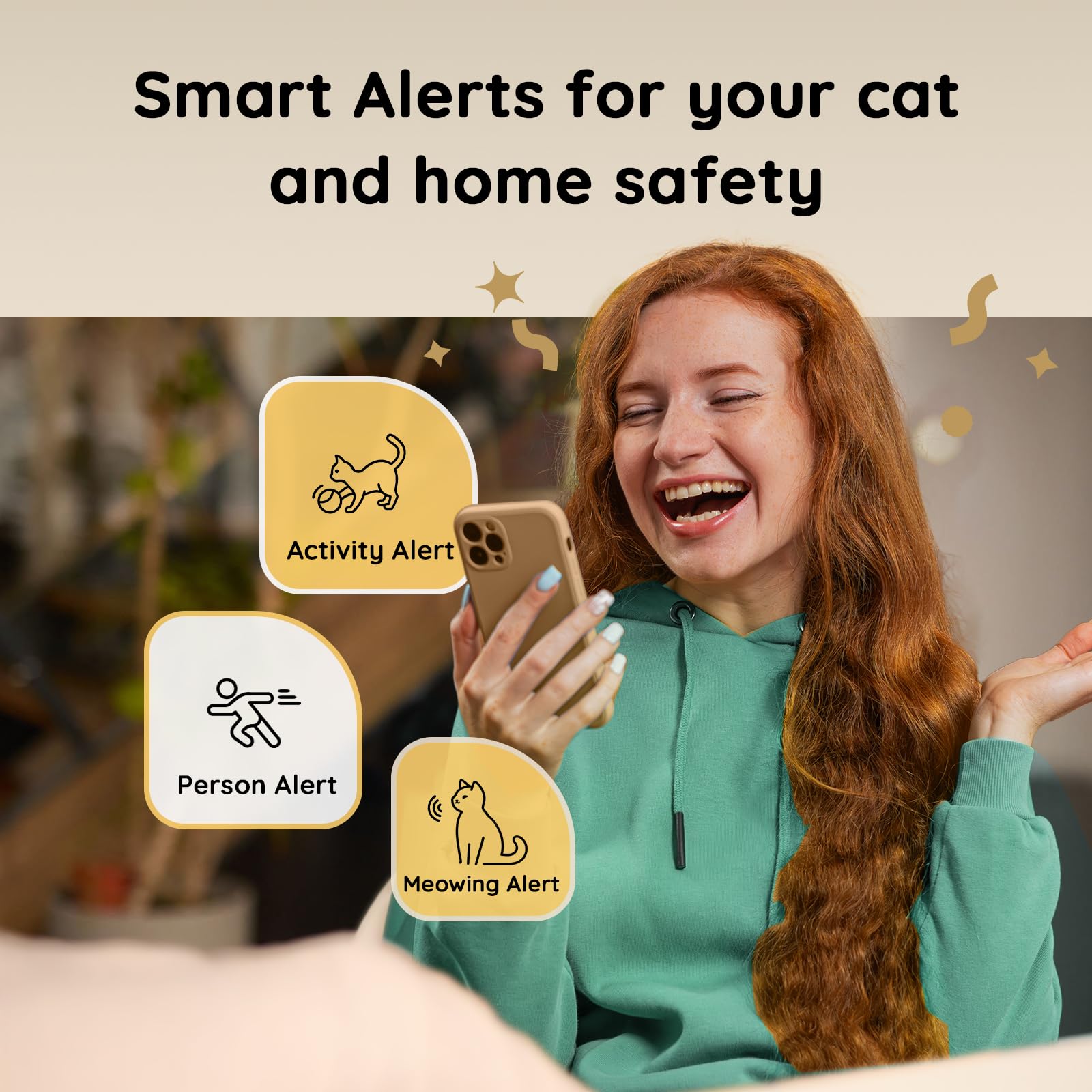 TKENPRO Pet Camera Treat Dispenser [1-Year Trial: Cloud + AI Features Included], 2K Dog & Cat Cam, Remote Treat Tossing, 360° Auto Tracking, 5G/2.4G WiFi Compatible, 2-Way Talk, Motion Alerts Indoor