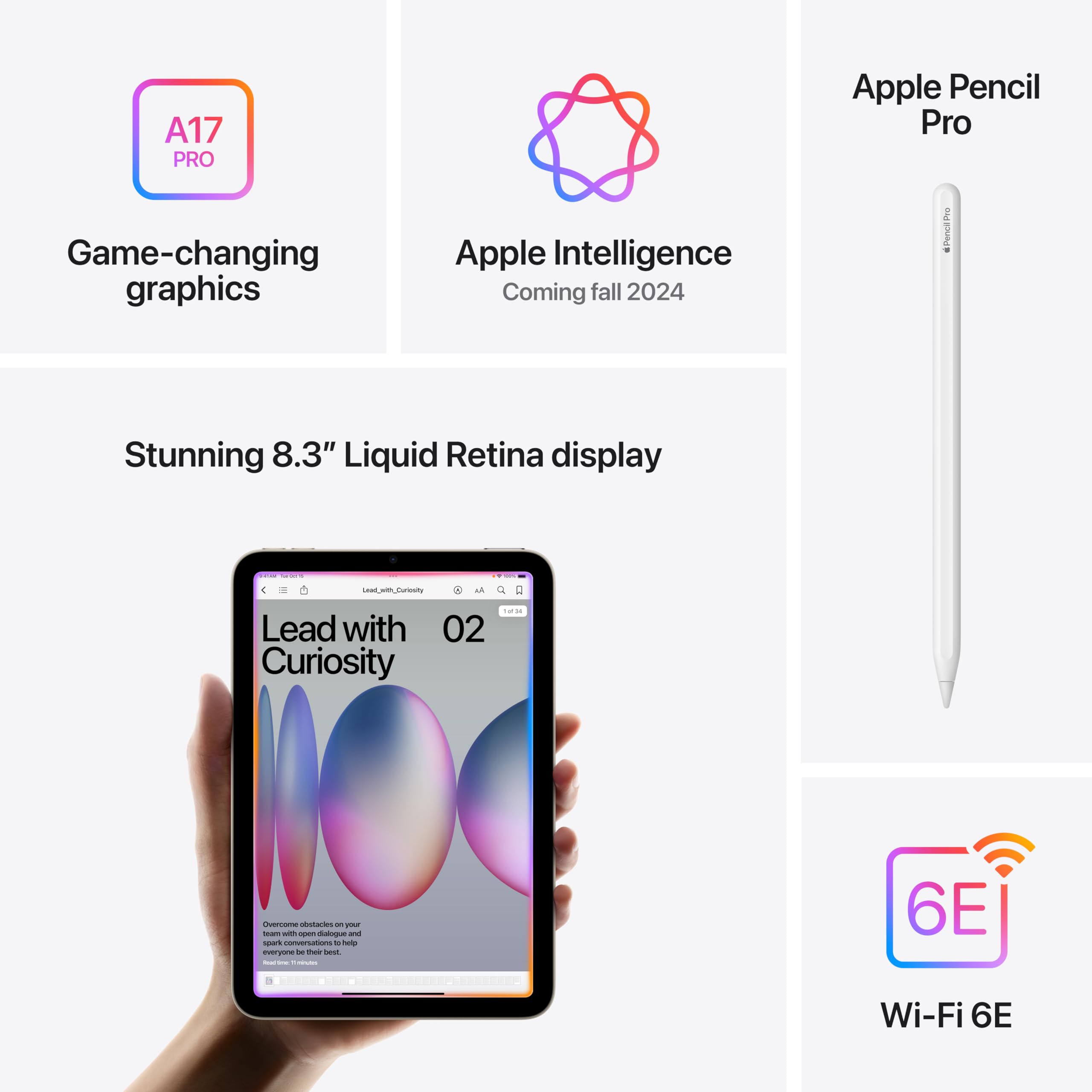 Apple iPad mini A17 Pro 8.3-inch 512GB Wi-Fi 6E