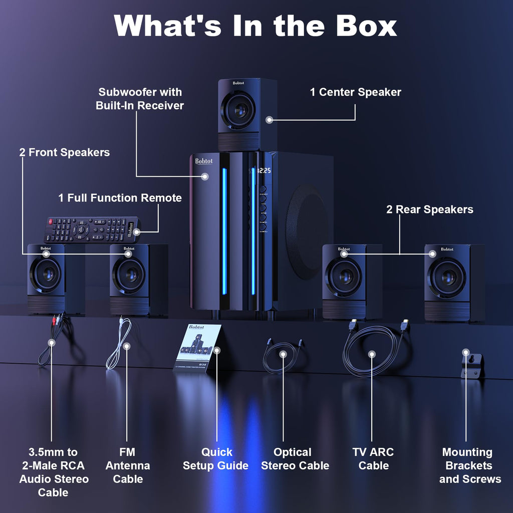 Sistema de Sonido para Cine en Casa de 800W