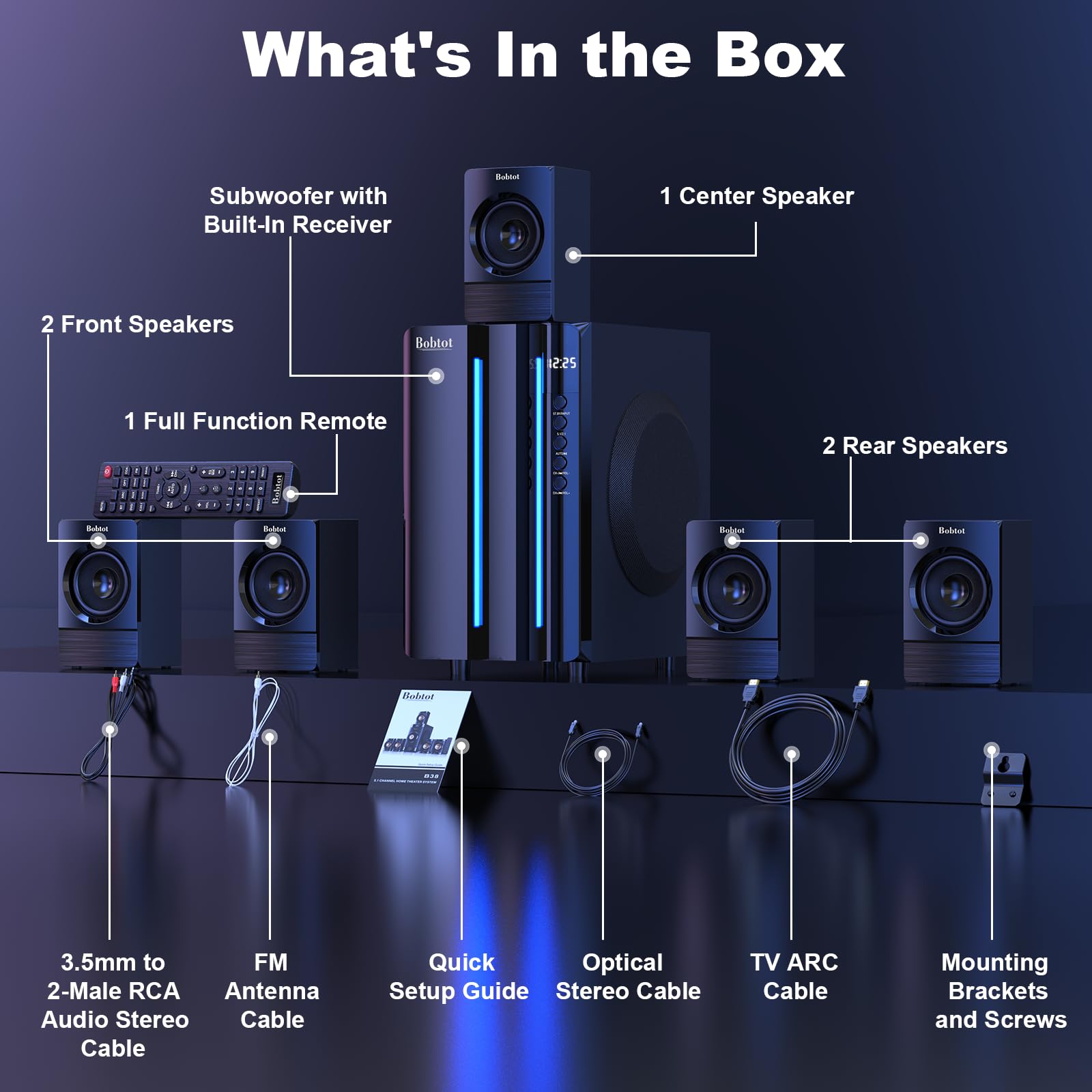 Sistema de Sonido para Cine en Casa de 800W