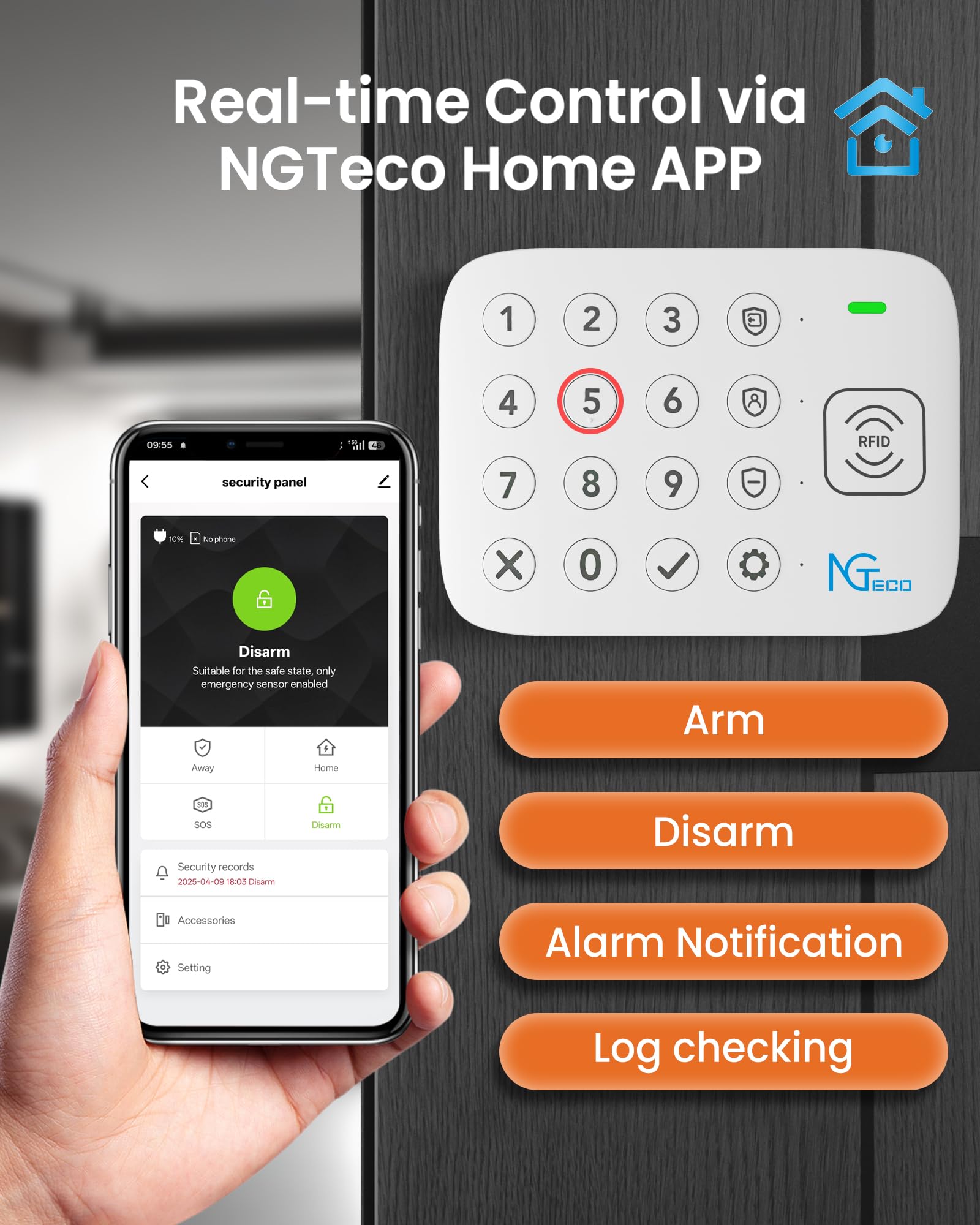 Kit Sicurezza Casa Wi-Fi Fai-da-Te con 11 Sensori K2-2021C