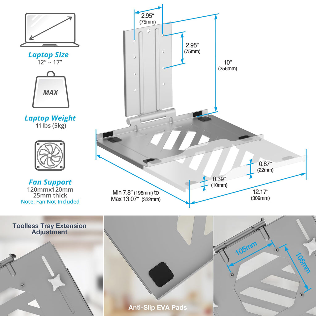 Dual Monitor Arm Pole Top Mount with USB-C