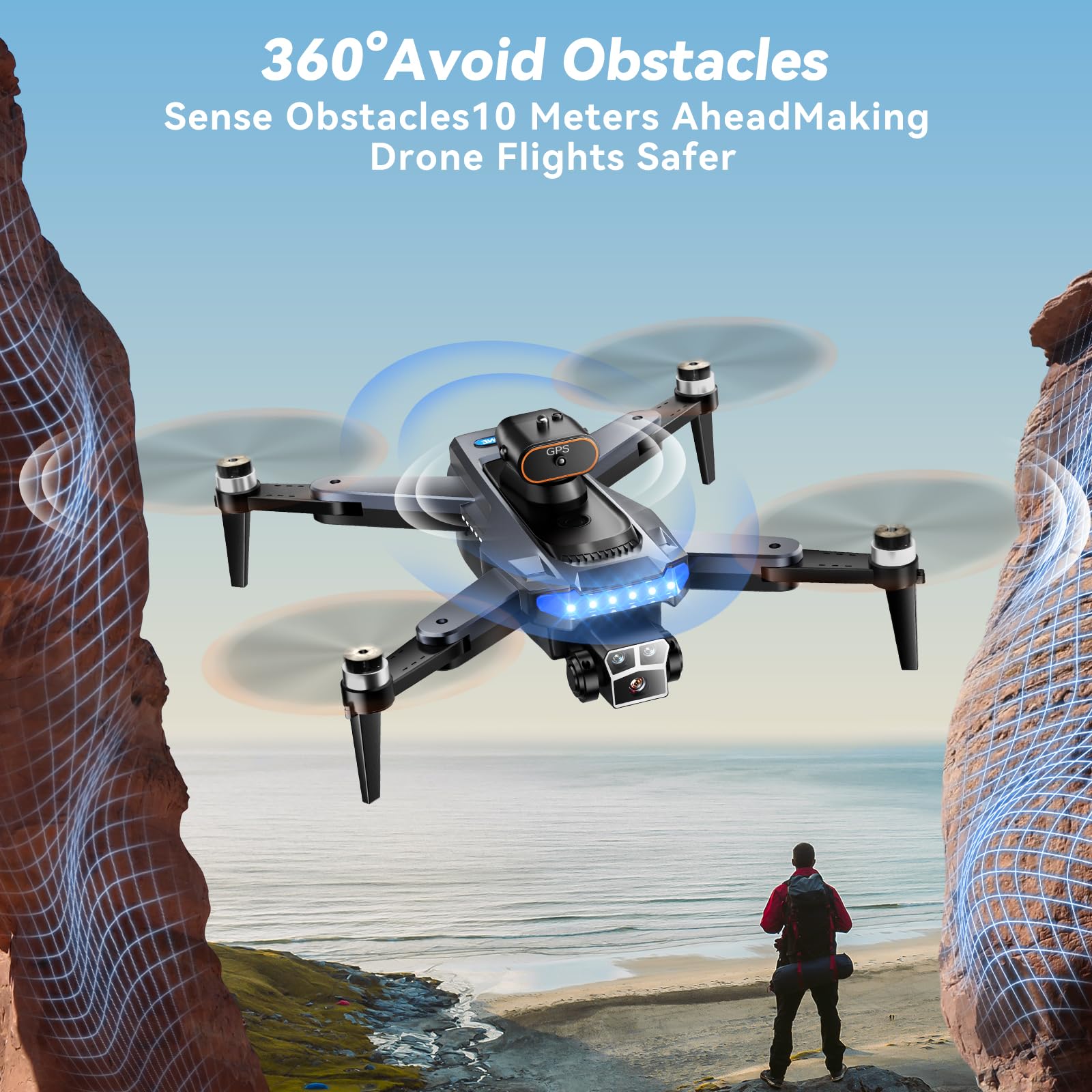 Drones with Camera for Adults 4K, GPS Auto Return & Follow Me Drone, Under 249g