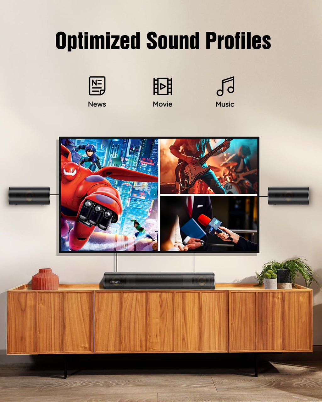 Barra de sonido Hiwill 4.1ch Dolby Atmos 300W