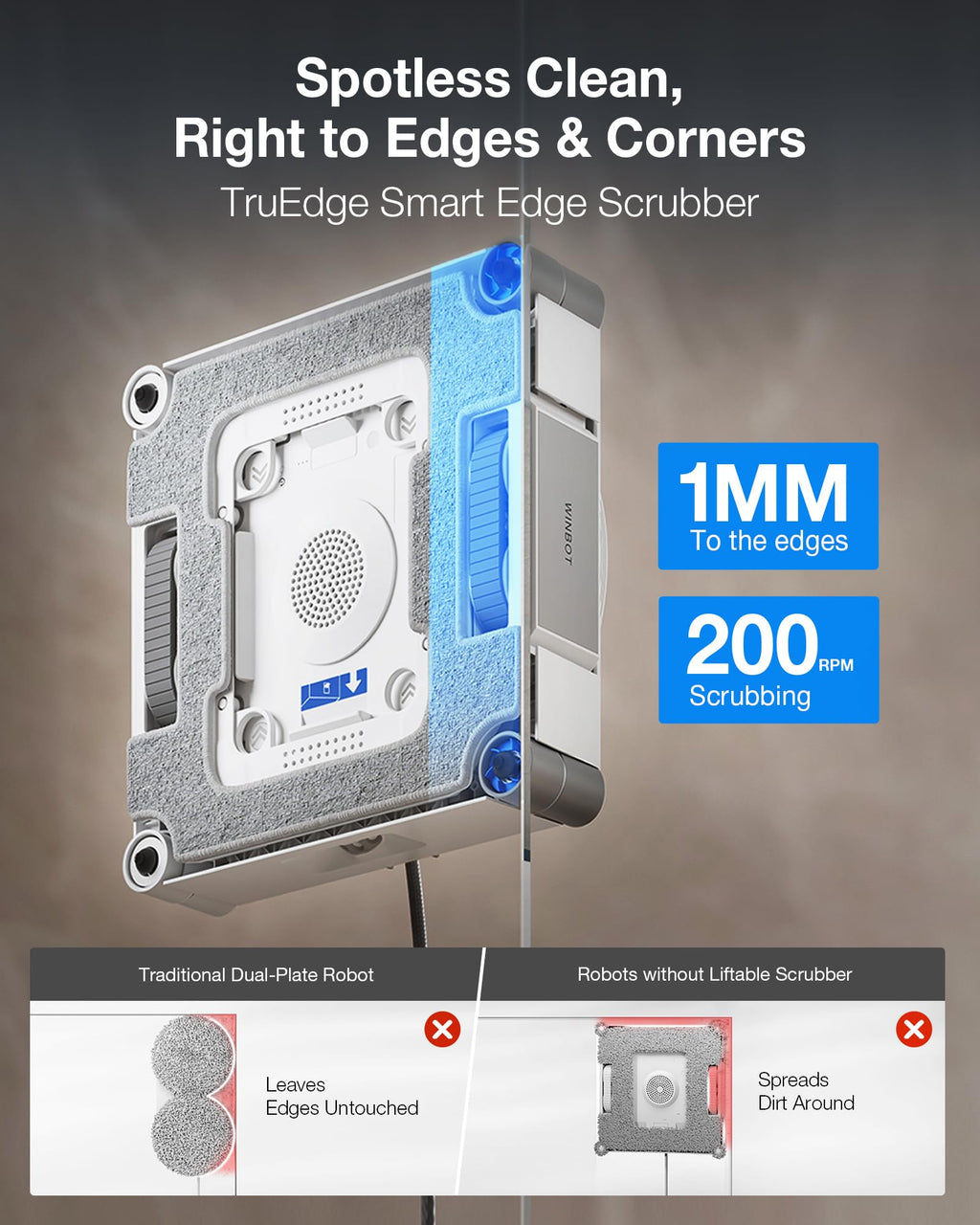 Робот-мойщик окон Omni с автоматической станцией очистки W3