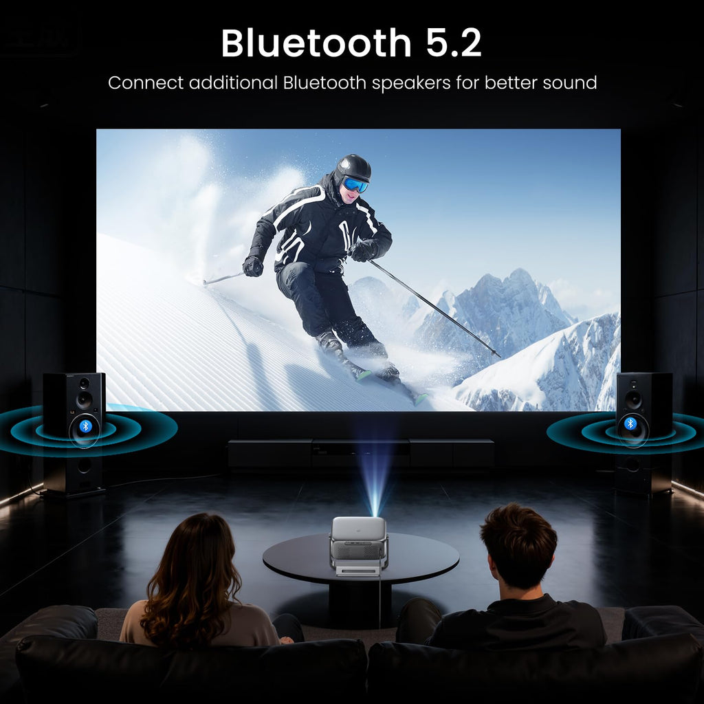 Google TV 4K Outdoor Projector 2000 ANSI HAPPRUN