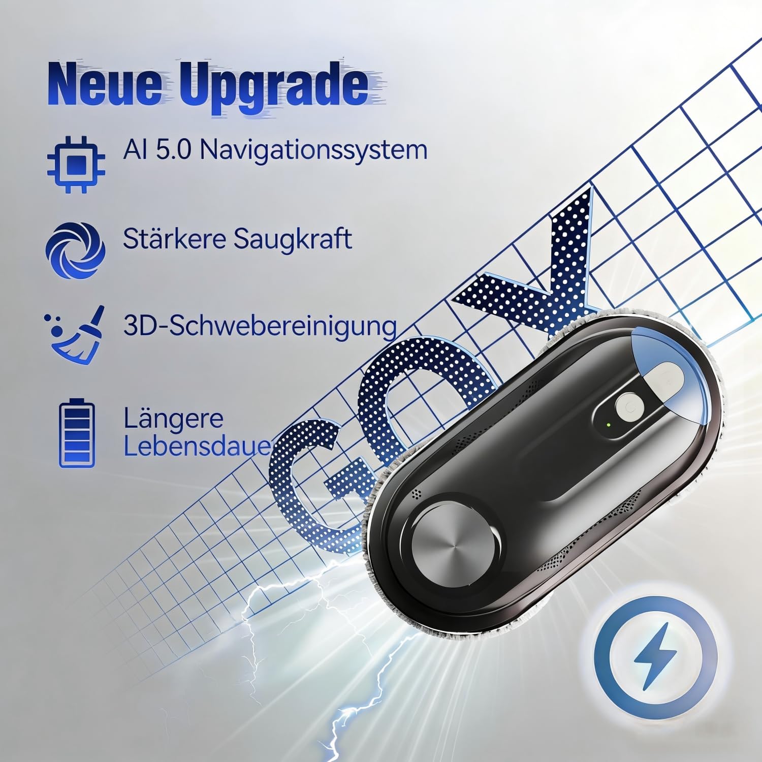 KKI KI-gesteuerter automatischer Fensterreinigungsroboter für Smart Homes