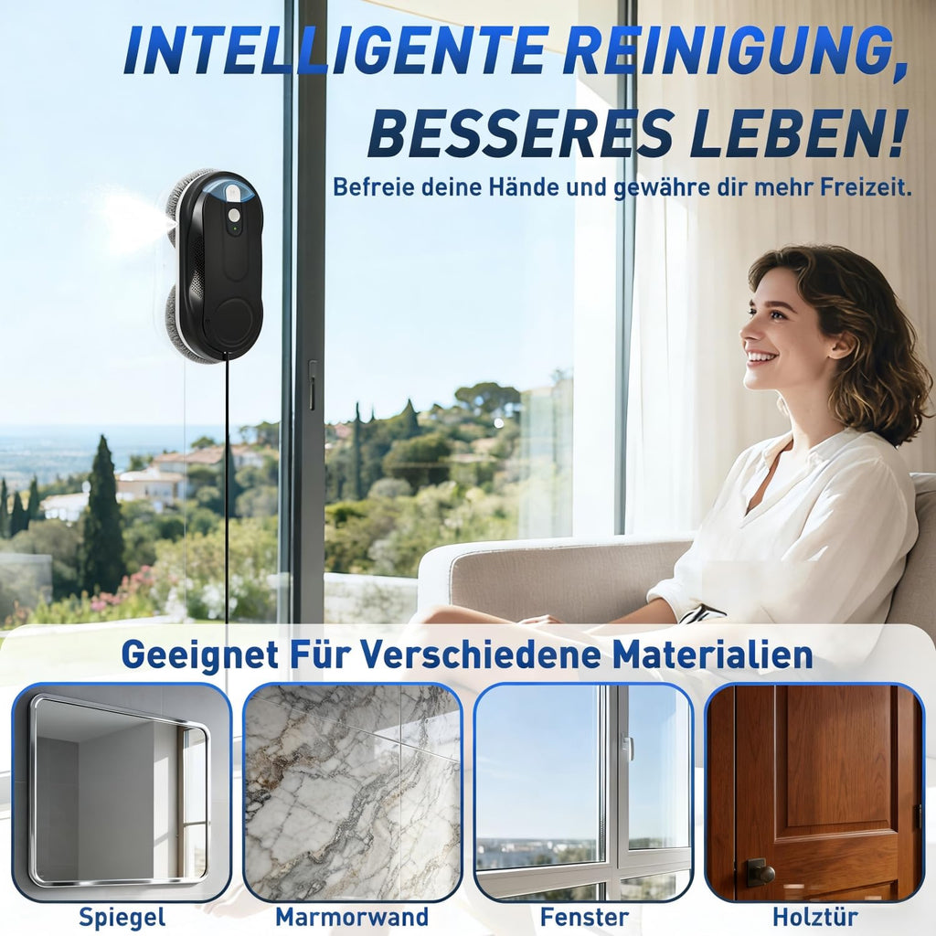 KKI KI-gesteuerter automatischer Fensterreinigungsroboter für Smart Homes