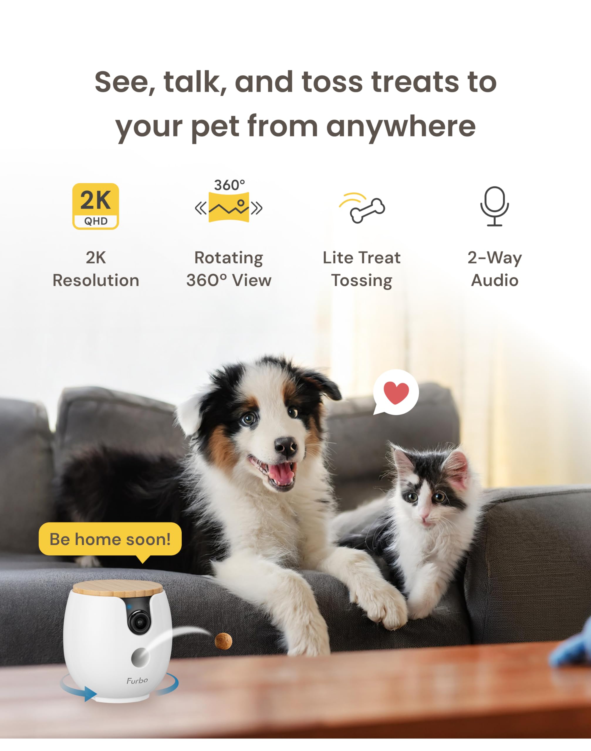 Furbo Mini 360° 2K QHD Pet Camera Furb