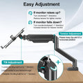 2 in 1 Monitor Laptop Arm Mount Desk 22lbs