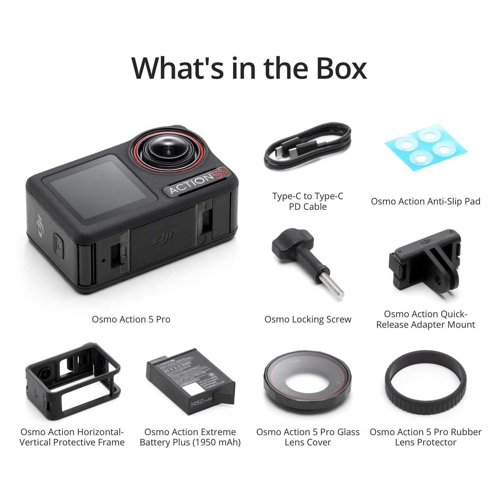 DJI Osmo Action 5 Pro Essential Combo, Waterproof Action Camera with 1/1.3"