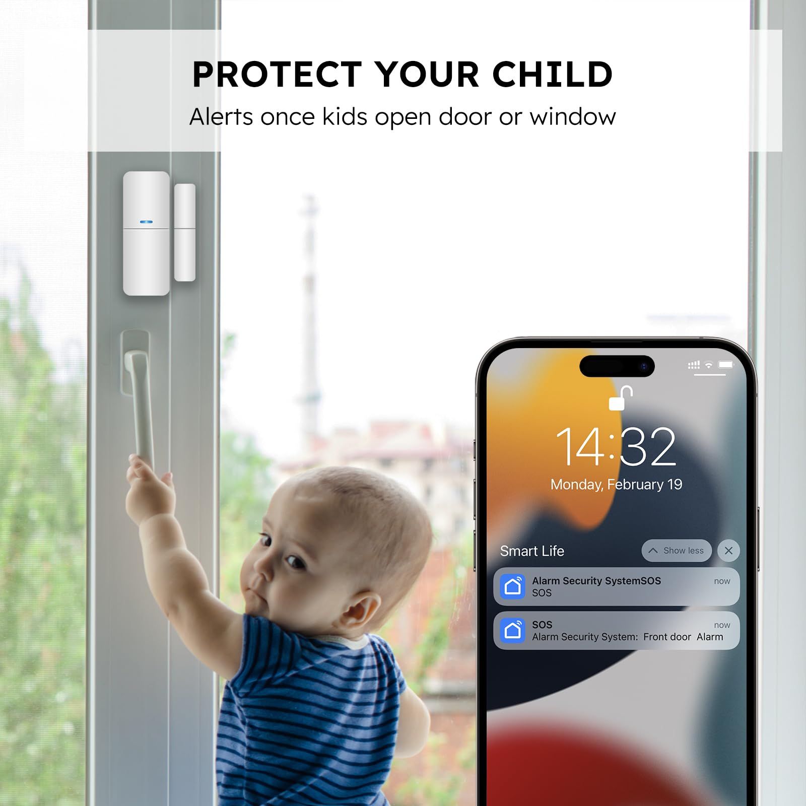 Kit Sistema Allarme Sicurezza Casa Intelligente Senza Fili GK-100W