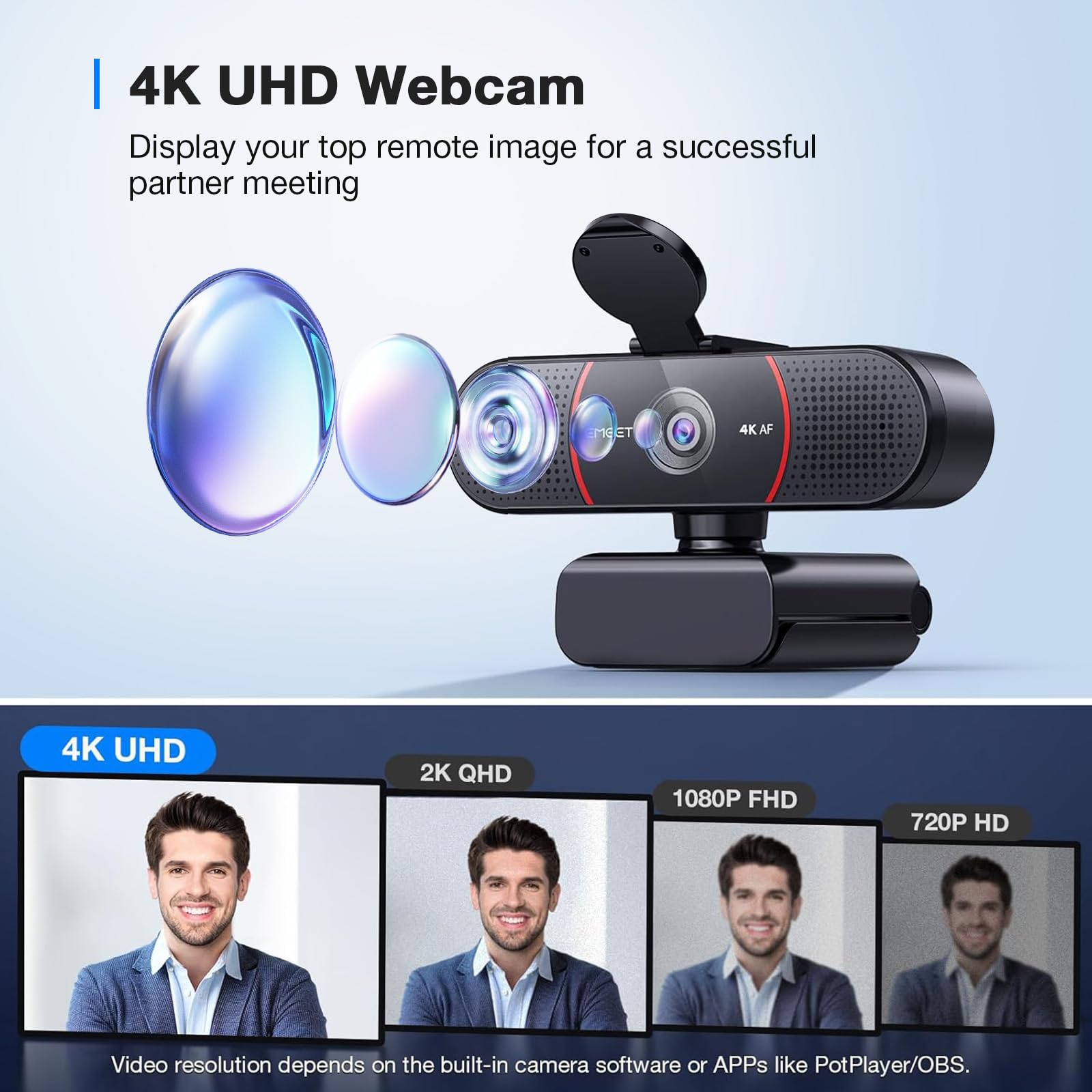 Веб-камера EMEET C960 4K для видеозвонков
