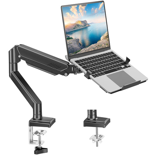 2 in 1 Monitor Laptop Arm Mount Desk 22lbs