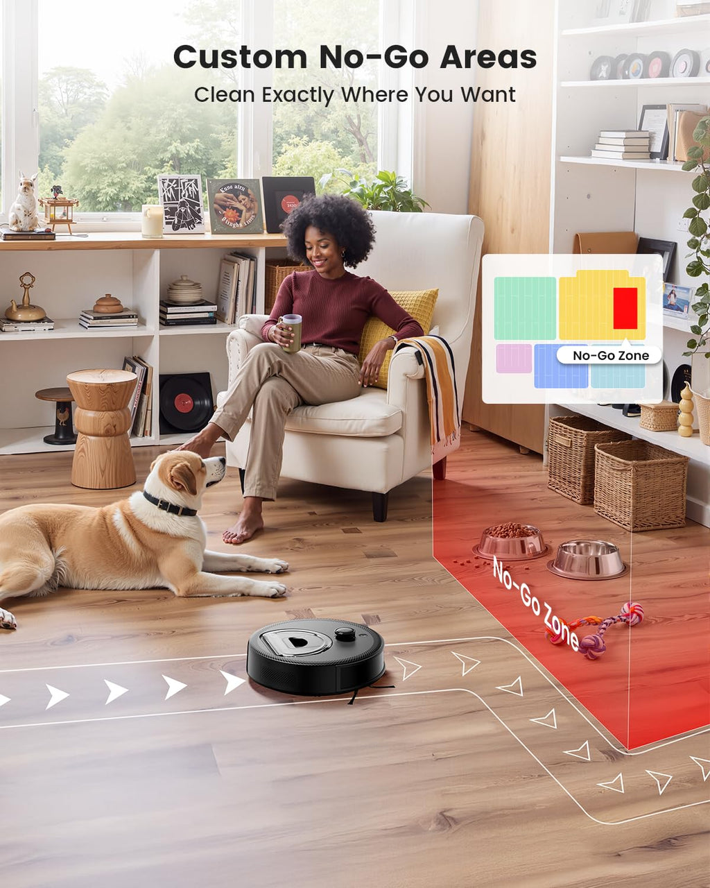 LiDAR Robot Vacuum and Mop with Smart Mapping, M330
