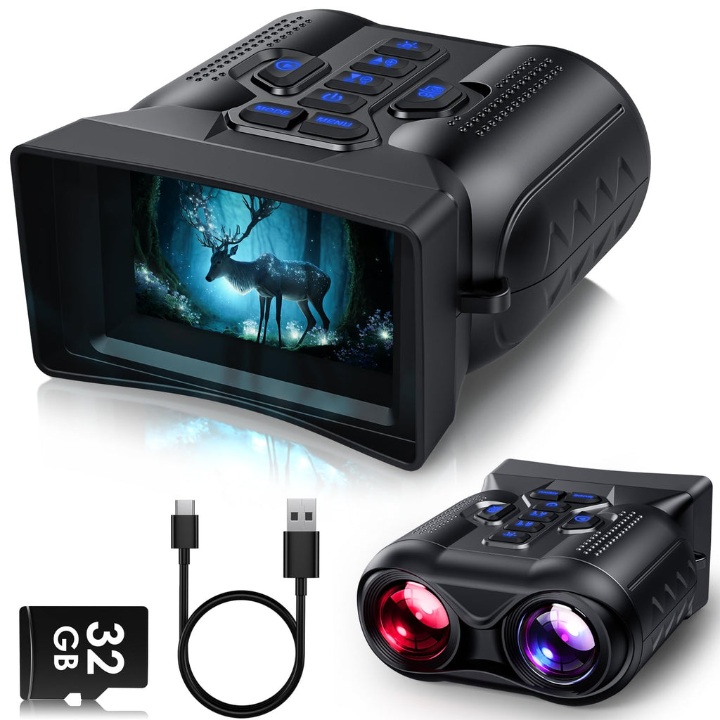 WARMTUYO 4K Night Vision Goggles with HD Display and Infrared