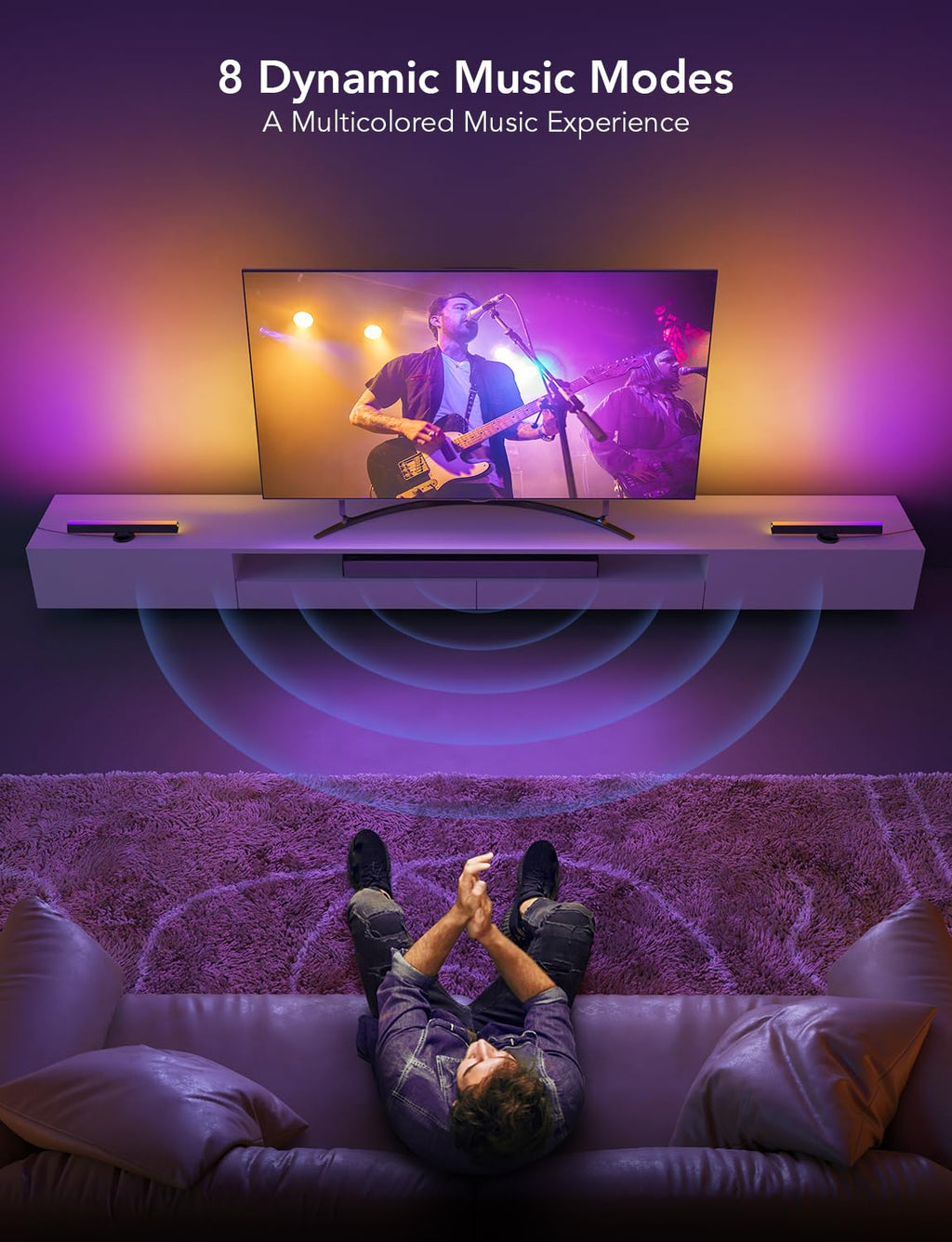 Barras de Luz RGBIC para TV de 15 Pulgadas