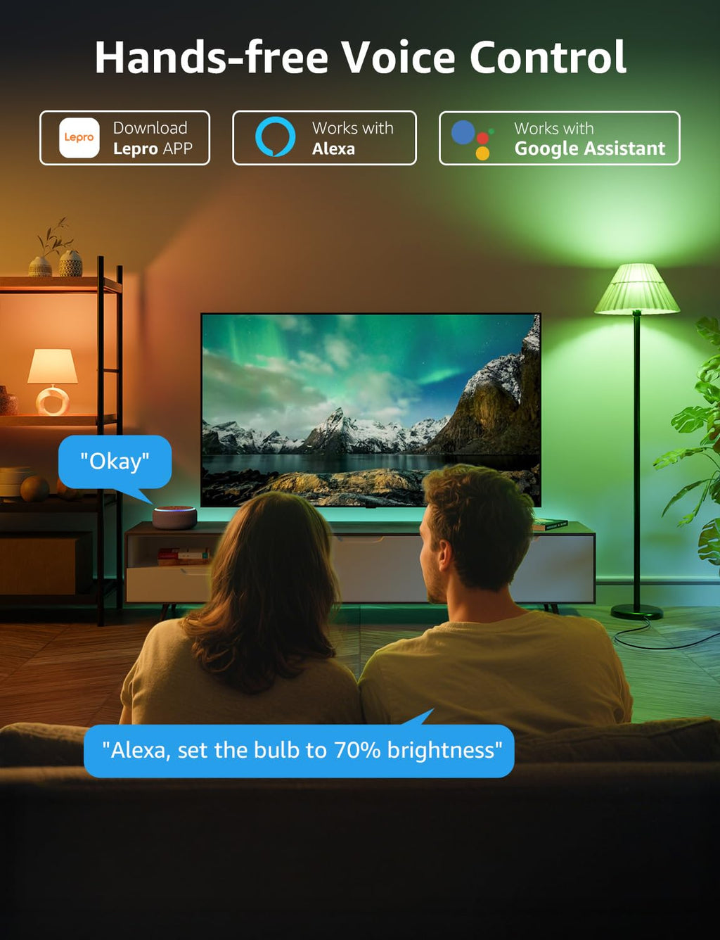 AI Smart Bulbs: Personalized RGBWW WiFi & Bluetooth Lights