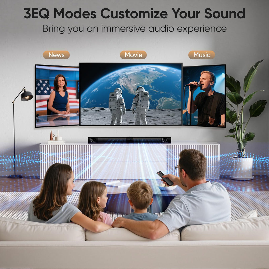Barra de Sonido Desmontable de 80W para Smart TVs
