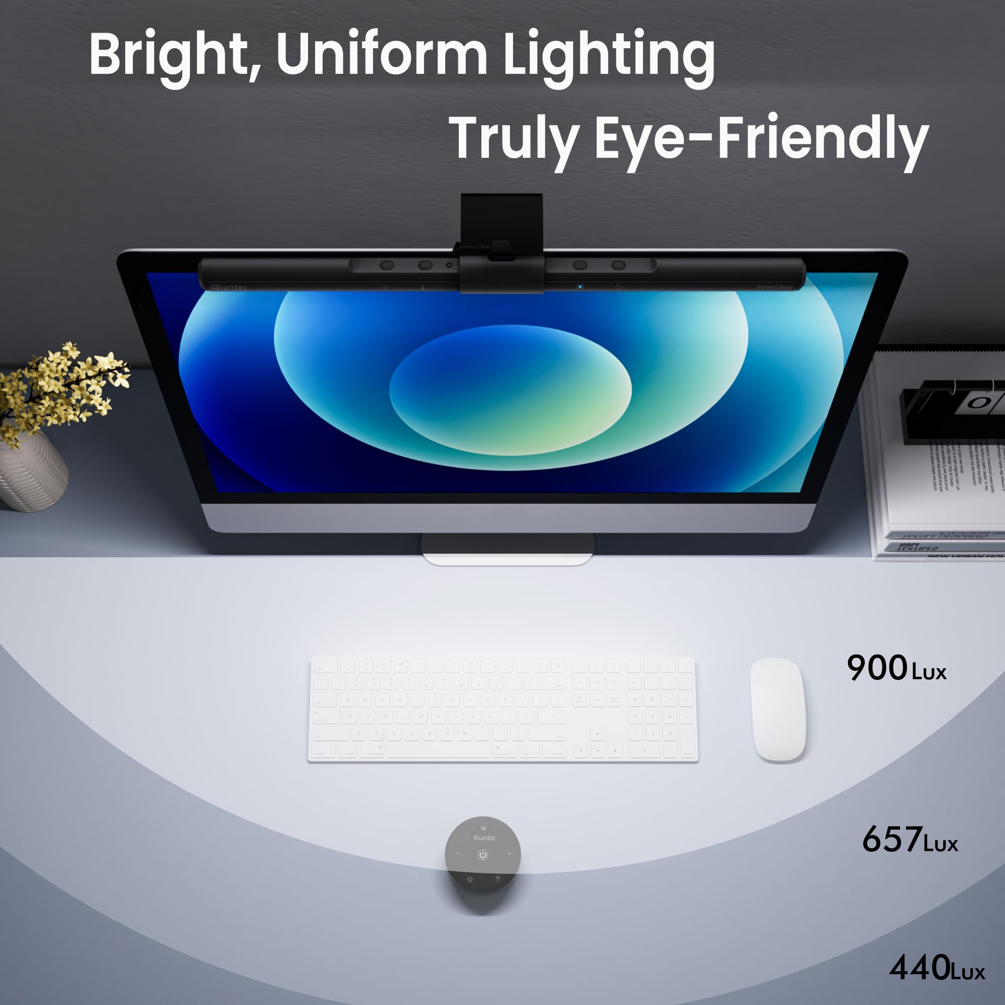 Computer Monitor Lamp with Auto-Dimming and Eye Care
