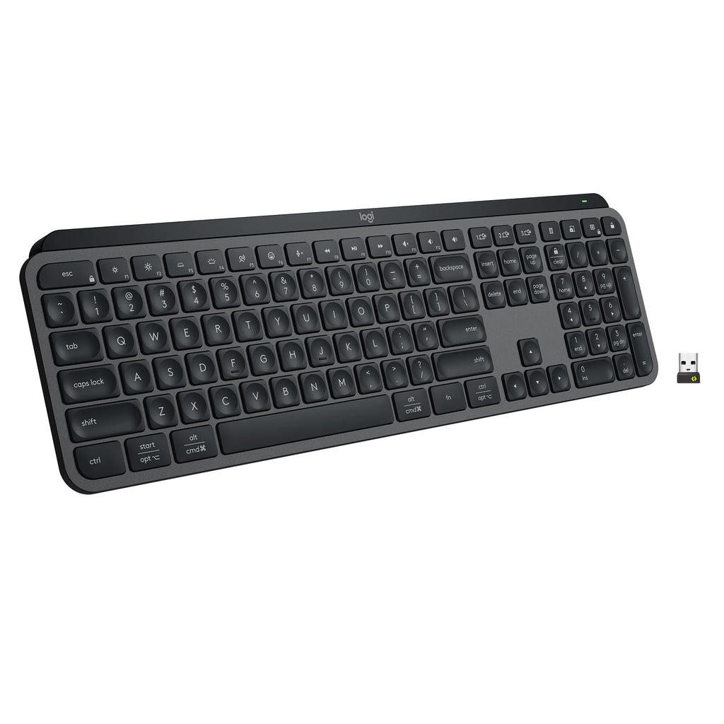 Logitech MX Keys S Wireless Keyboard, Low Profile, Fluid Precise Quiet Typing, Programmable Keys, Backlighting, Bluetooth, USB C Rechargeable, for Windows PC, Linux, Chrome, Mac - Graphite