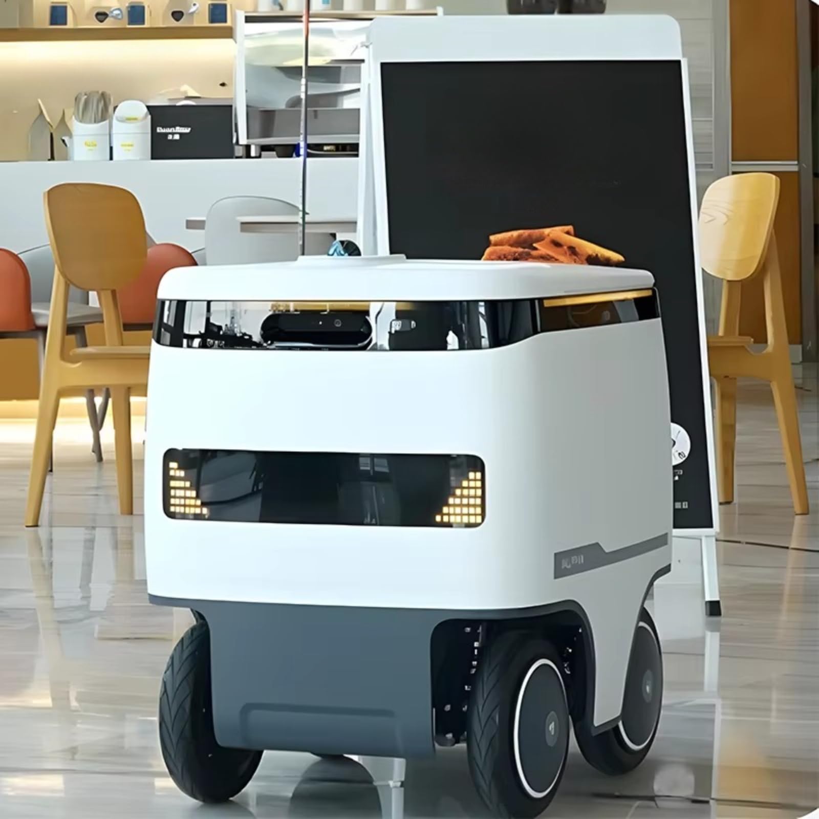 Autonom leveransrobot för matpaket