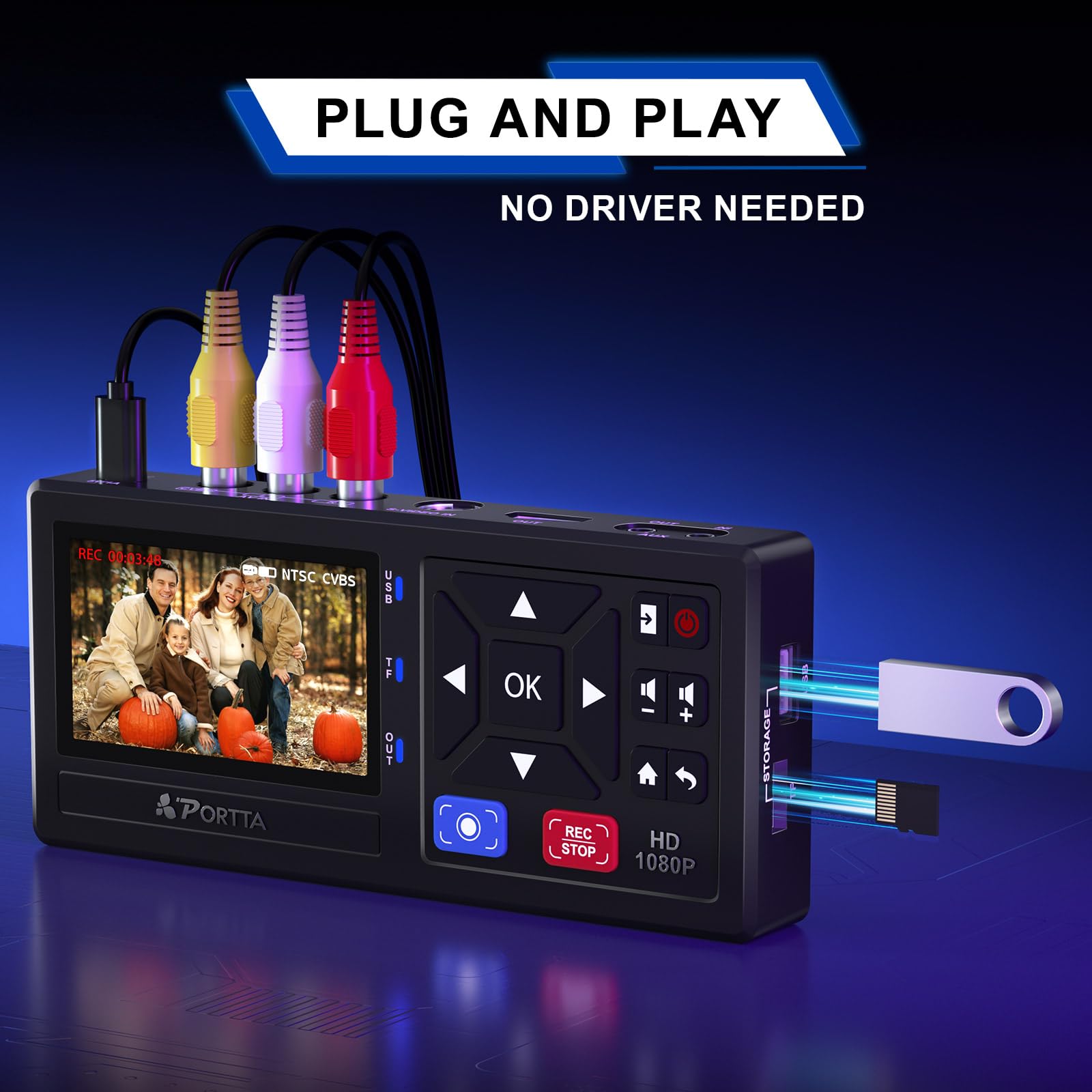 VHS to Digital Converter Video Recorder VD10