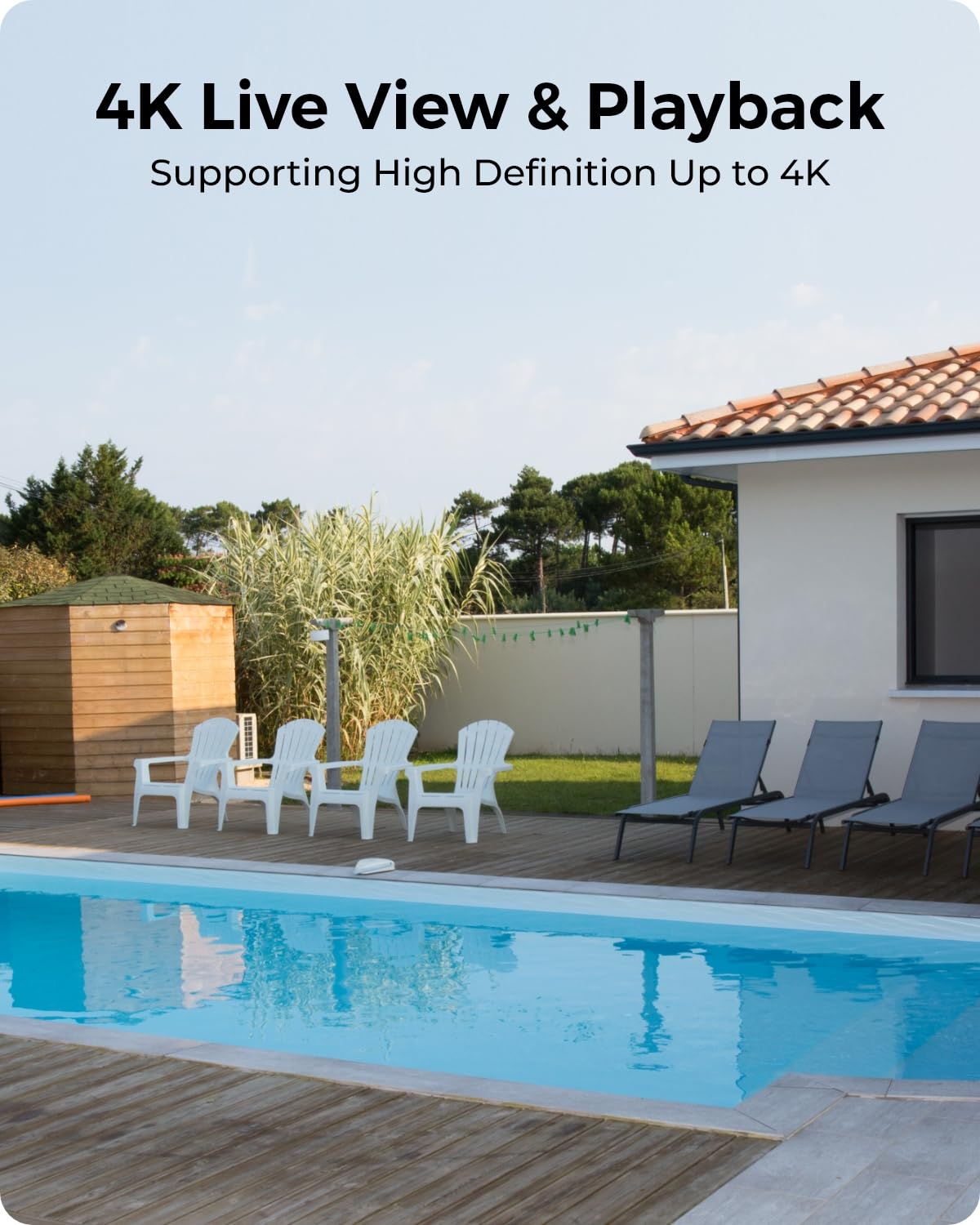 4K Wireless Outdoor Security Camera System with AI Detection