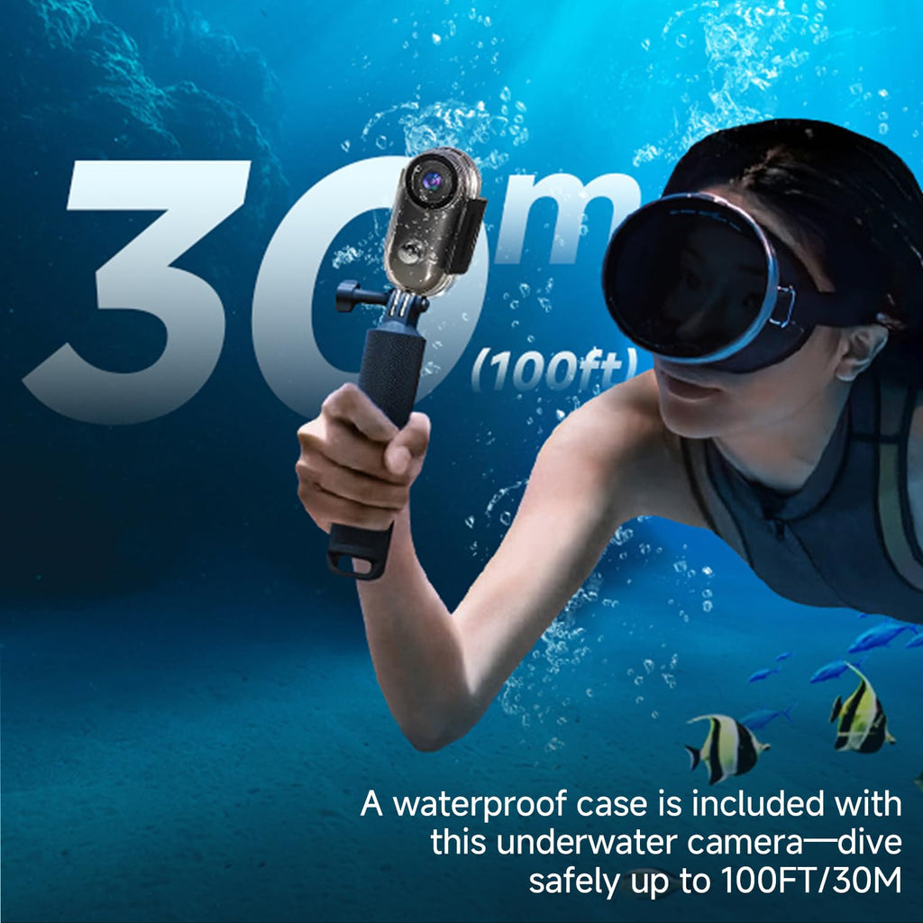 4K WiFi POV Action Body Camera — 64GB, Thumb Size, Waterproof, Magnetic, Hands-Free Snapcam