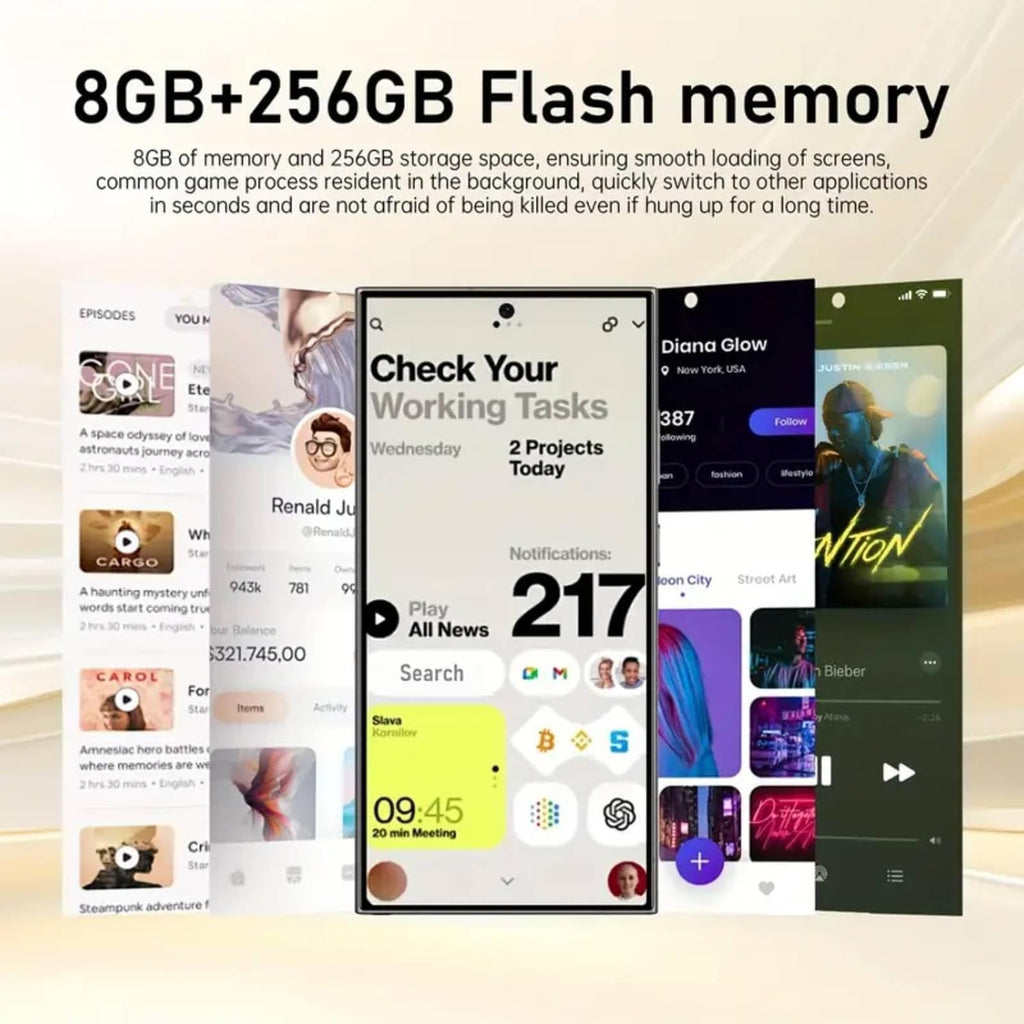 Kilidlənməmiş 5G Cüt SIM 8GB+256GB I25 Ultra Smartfonu