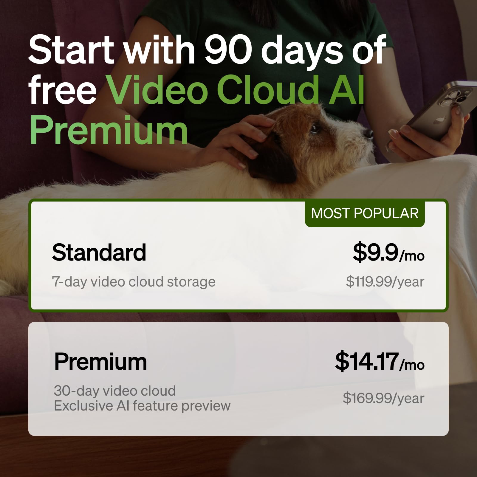 PETLIBRO Security Indoor Camera Includes 90-Day AI Trial w/AI Human/Pet Detection & Two-Way Audio, Home Camera w/360° Pan Tilt & Night Vision, Dog/Pet Cam w/Multi-Pet Recognition, Smart Summaries