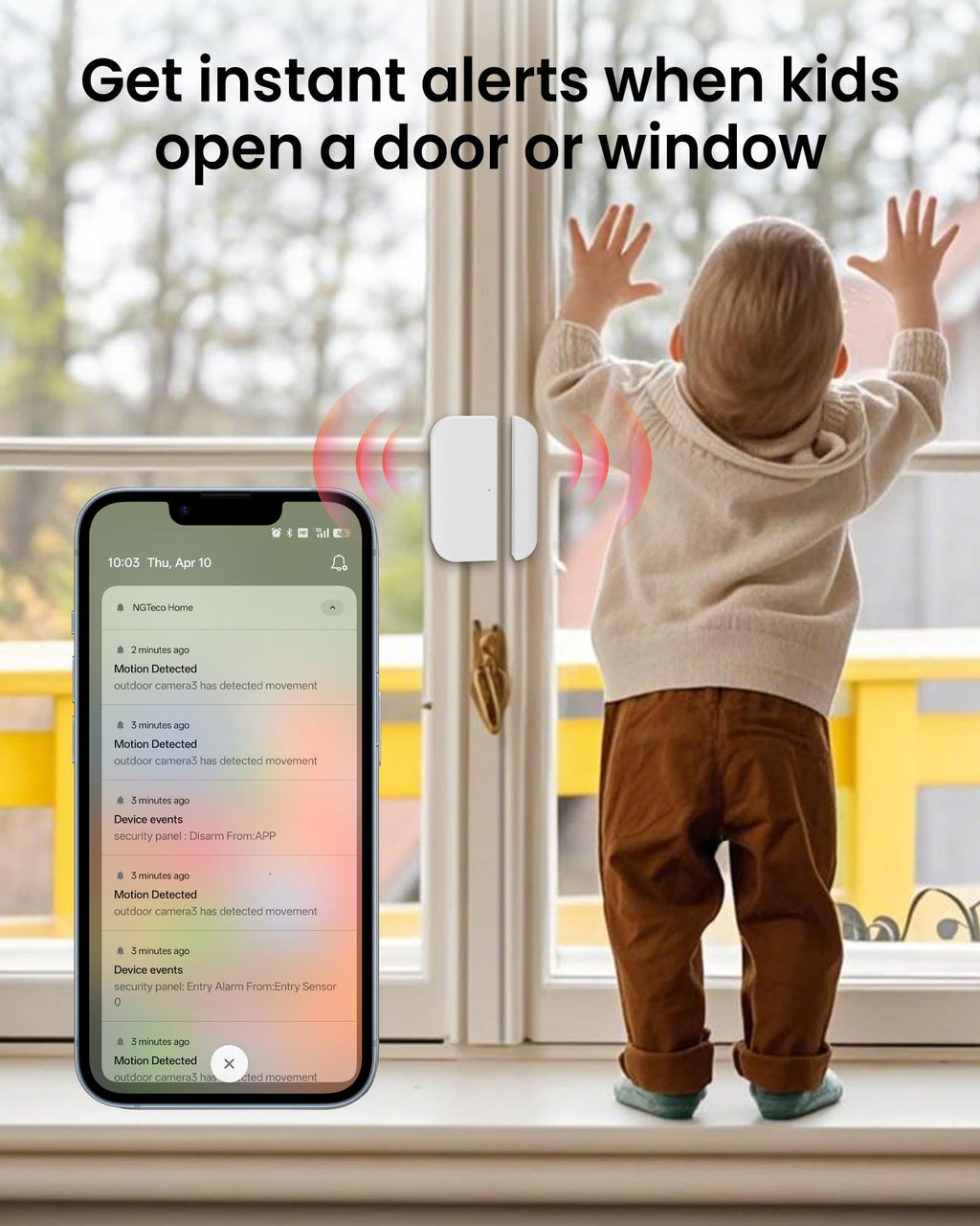 Kit Sicurezza Casa Wi-Fi Fai-da-Te con 11 Sensori K2-2021C