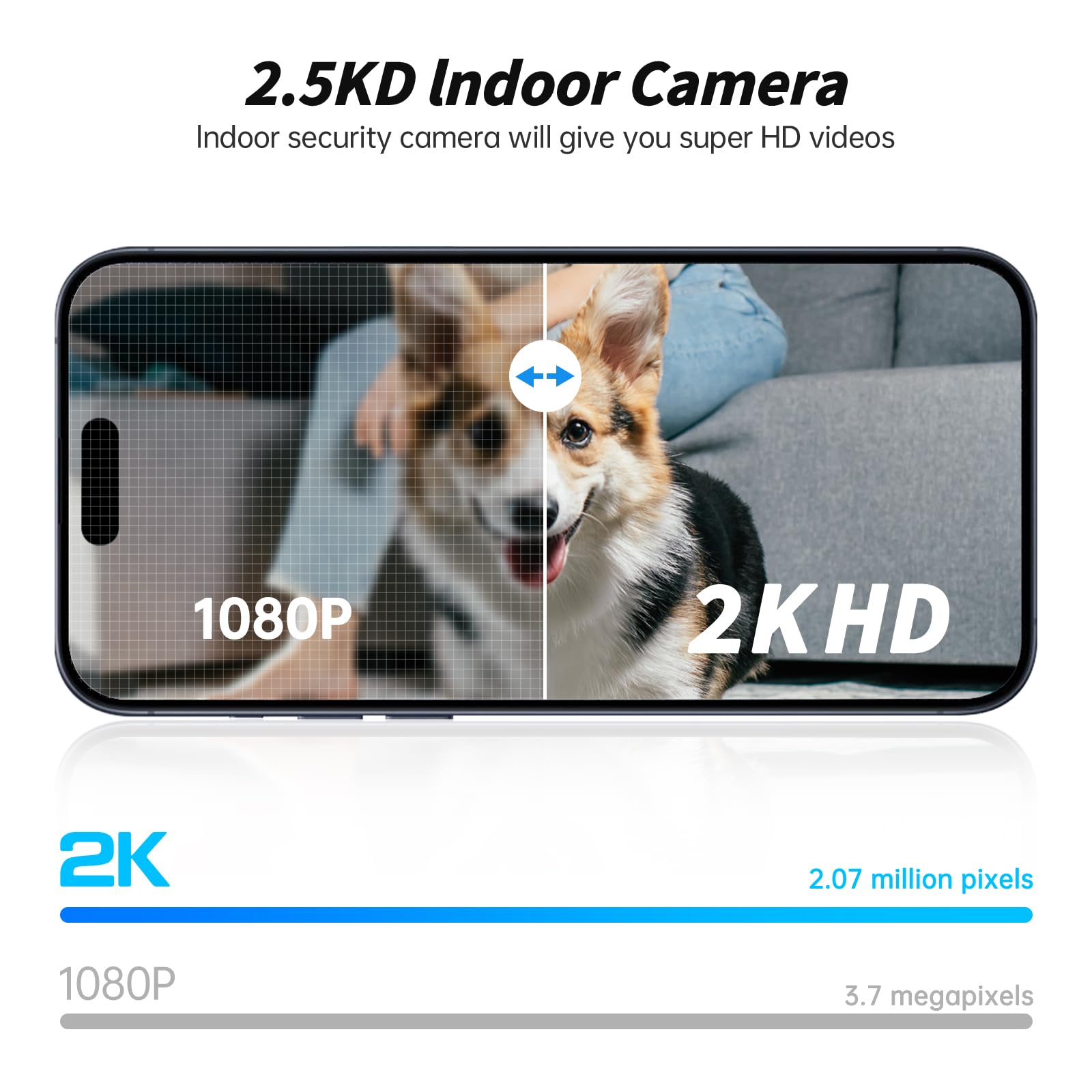 Chpuss Inomhuskamerarobot med 2K HD