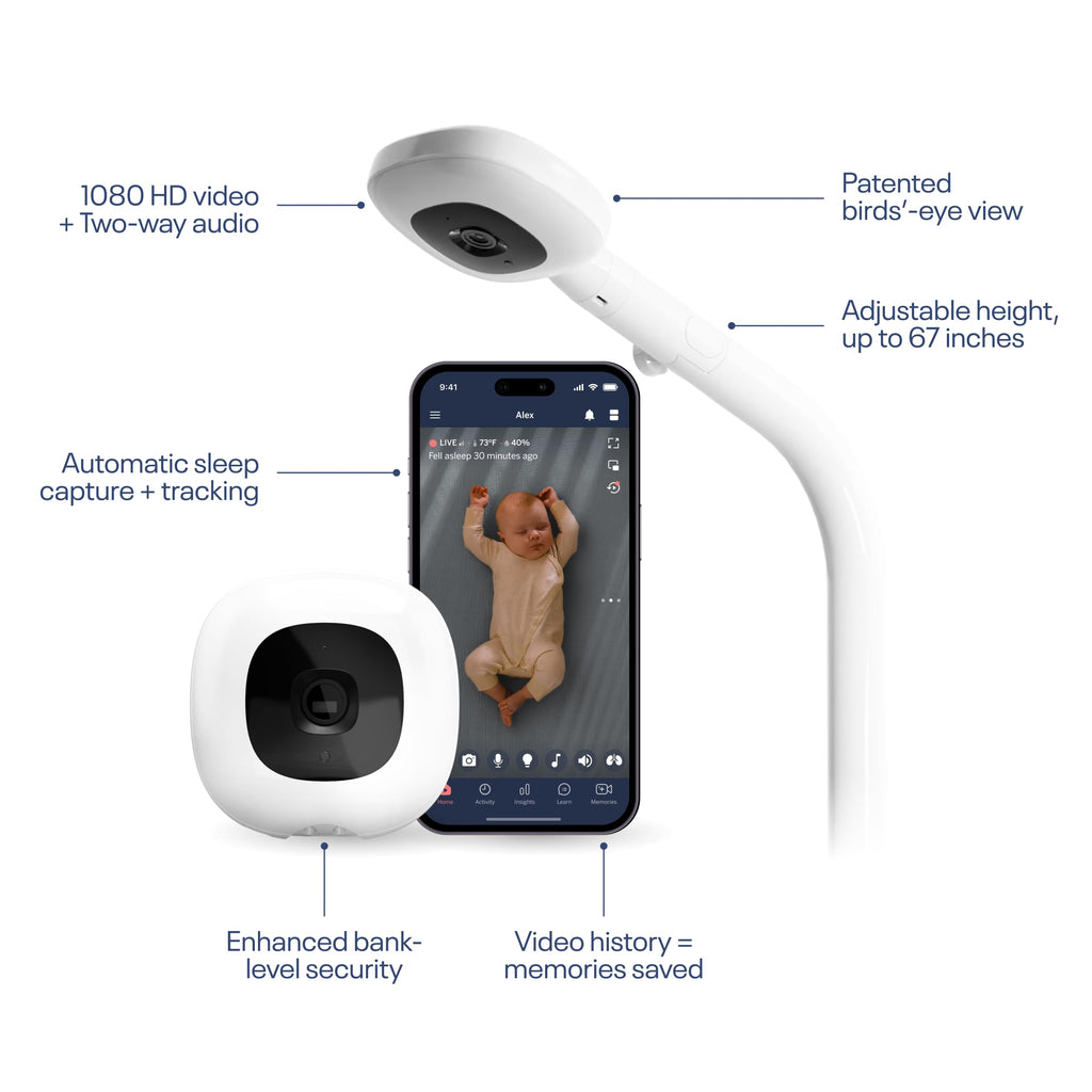 Smart Baby Monitor with Floor Stand 1080p HD Wi-Fi