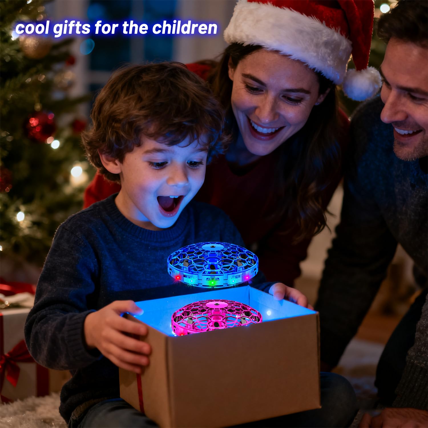 Mini Drone For Kids,Hand Operated Small Drone Indoors&Outdoor,Colorful Stunts Flying Ball Toy,Stem Toys For Children,Birthday And Christmas Gift For 6 7 8 9 10 11 12+ Year Old Boys Or Girls（Blue）