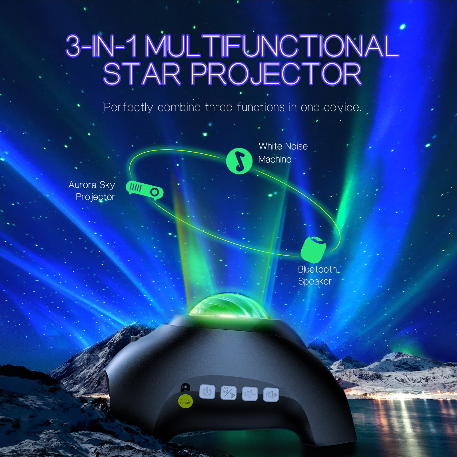 HODANS Aurora Galaxy Light Projector with 33 Effects